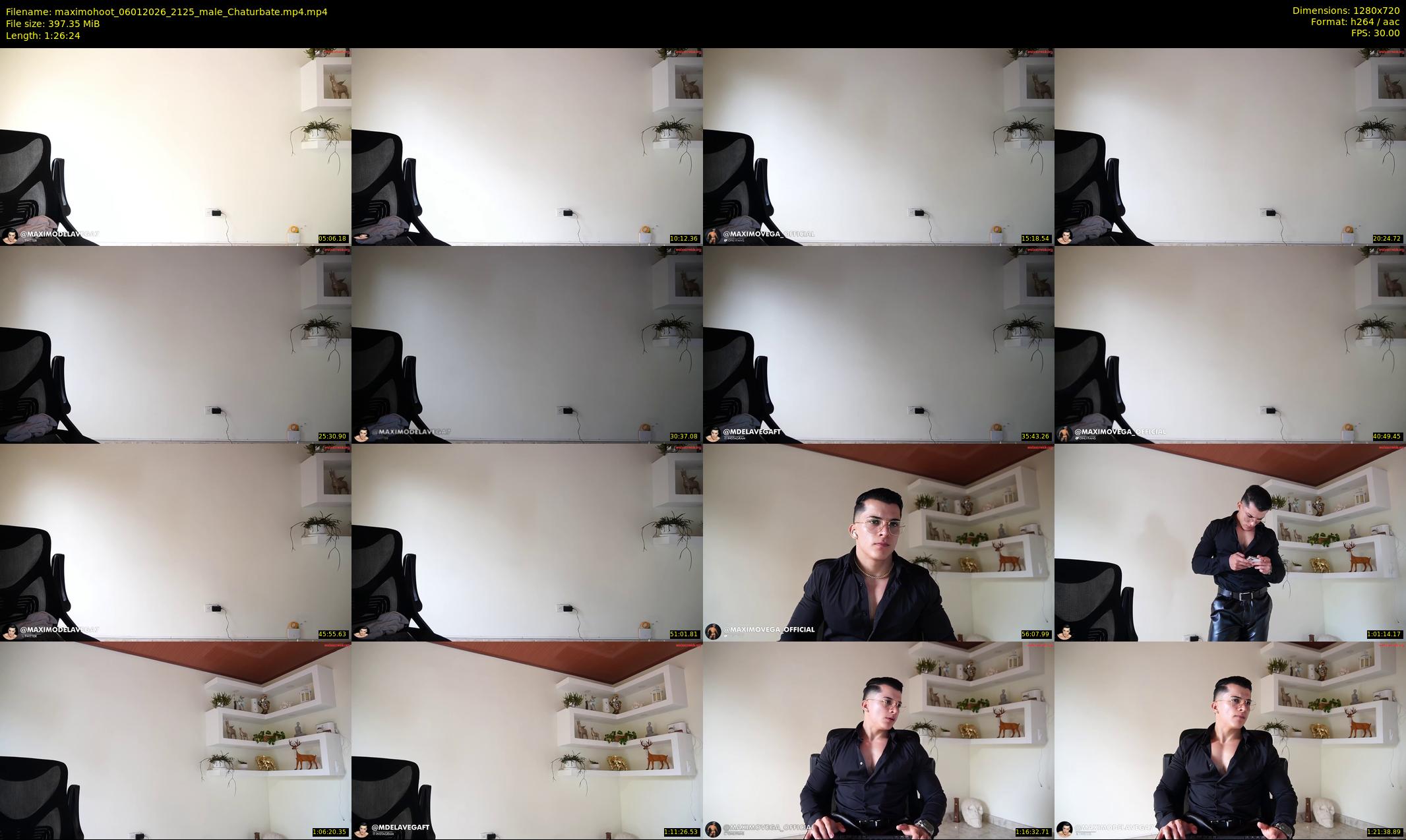 maximohoot — 87 minute Chaturbate male cam show recording, 720p, Jan 6, 2026