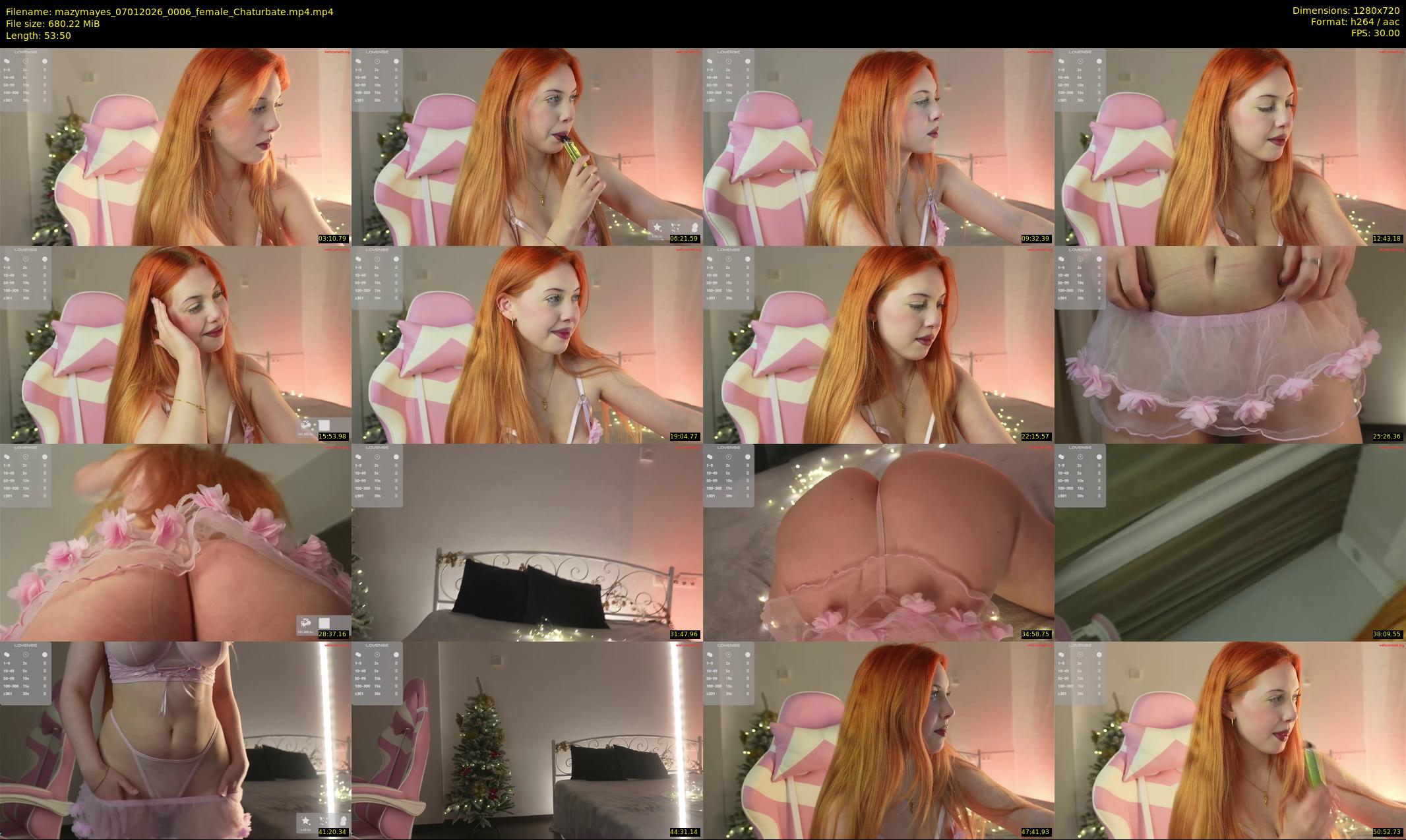 mazymayes — 54 minute Chaturbate female cam show recording, 720p, Jan 7, 2026