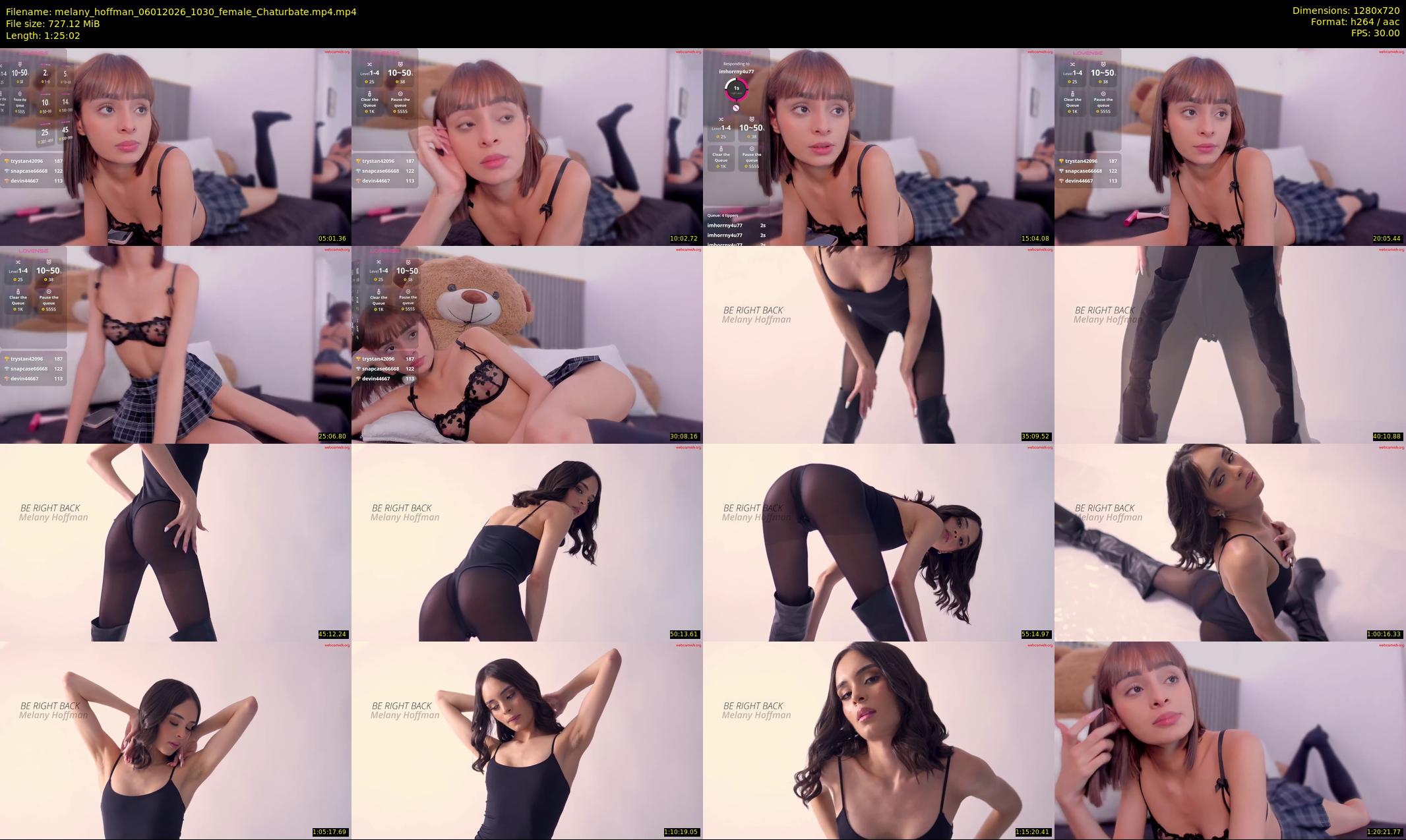 melany_hoffman — 86 minute Chaturbate female cam show recording, 720p, Jan 6, 2026