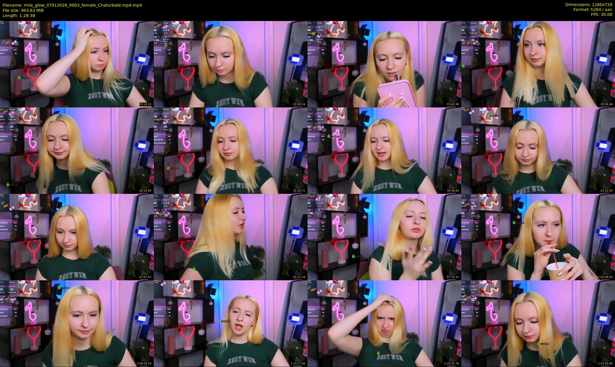 mila_glow — 89 minute Chaturbate female cam show recording, 720p, Jan 7, 2026