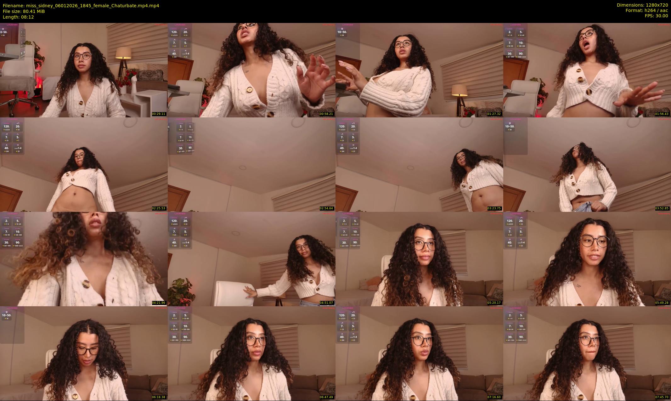 miss_sidney — 9 minute Chaturbate female cam show recording, 720p, Jan 6, 2026
