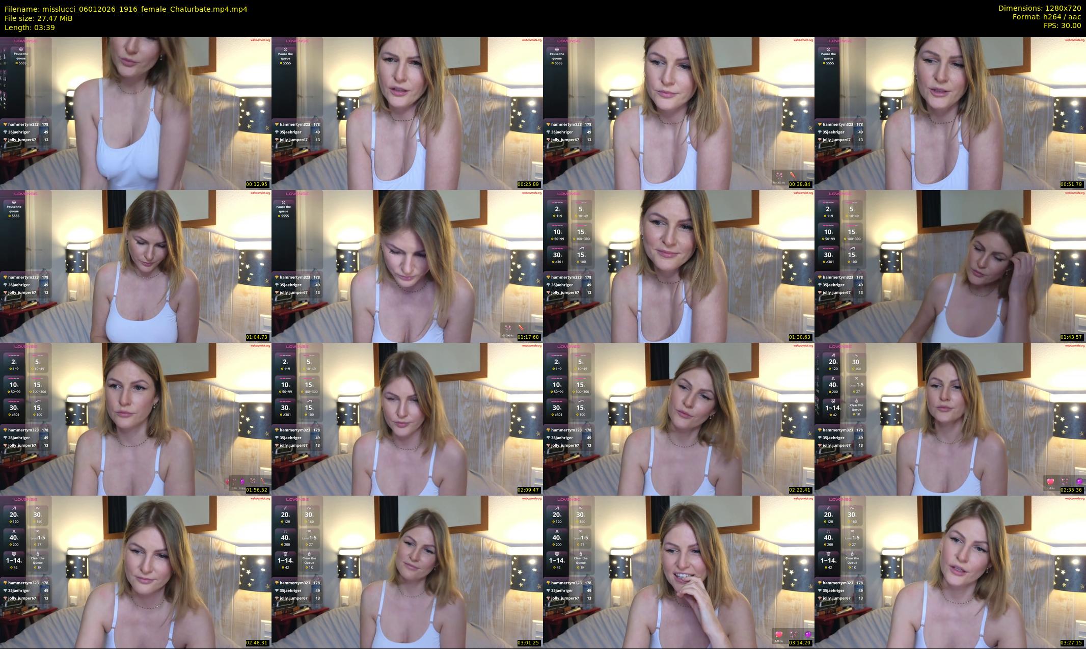 misslucci — 4 minute Chaturbate female cam show recording, 720p, Jan 6, 2026