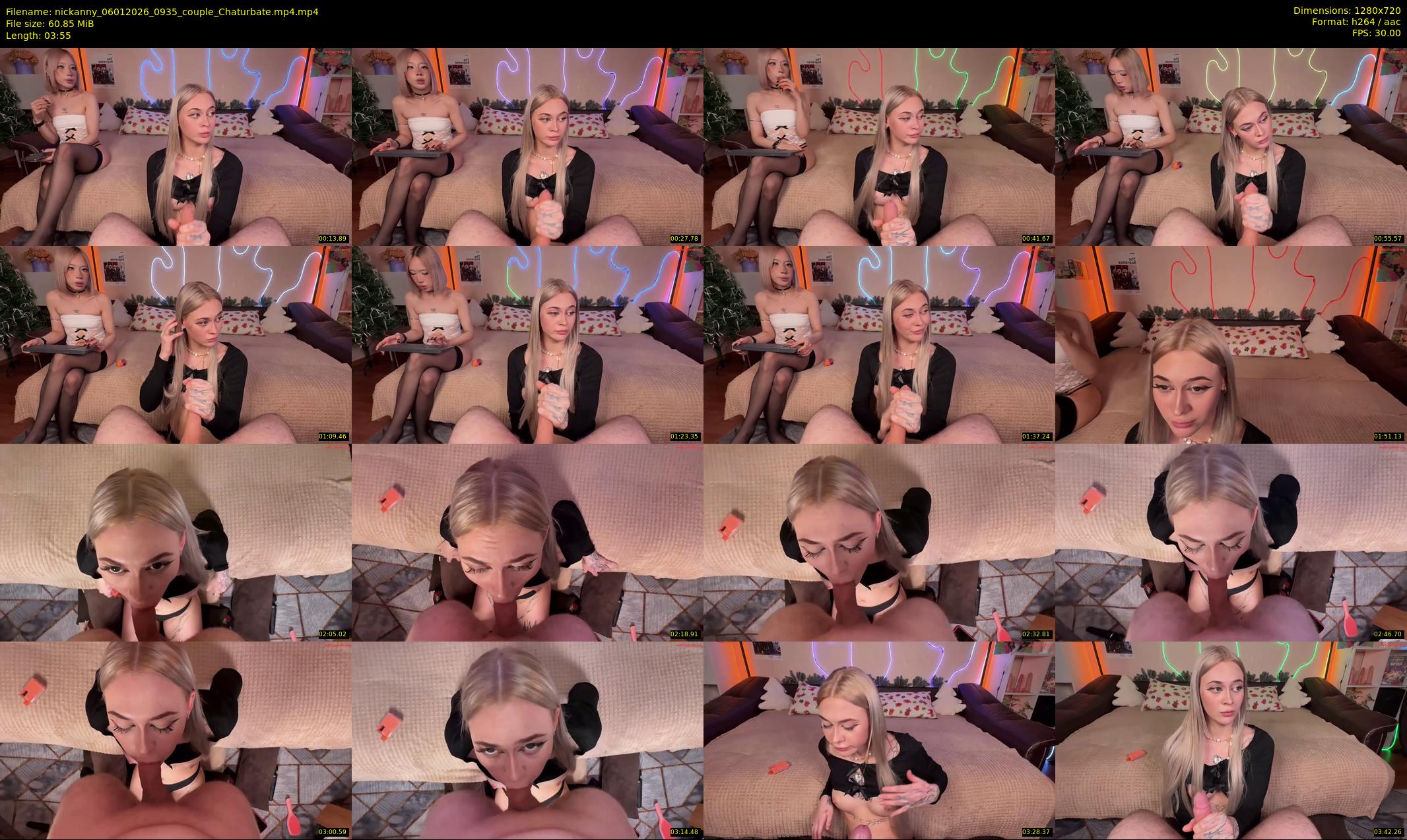 nickanny — 4 minute Chaturbate couple cam show recording, 720p, Jan 6, 2026