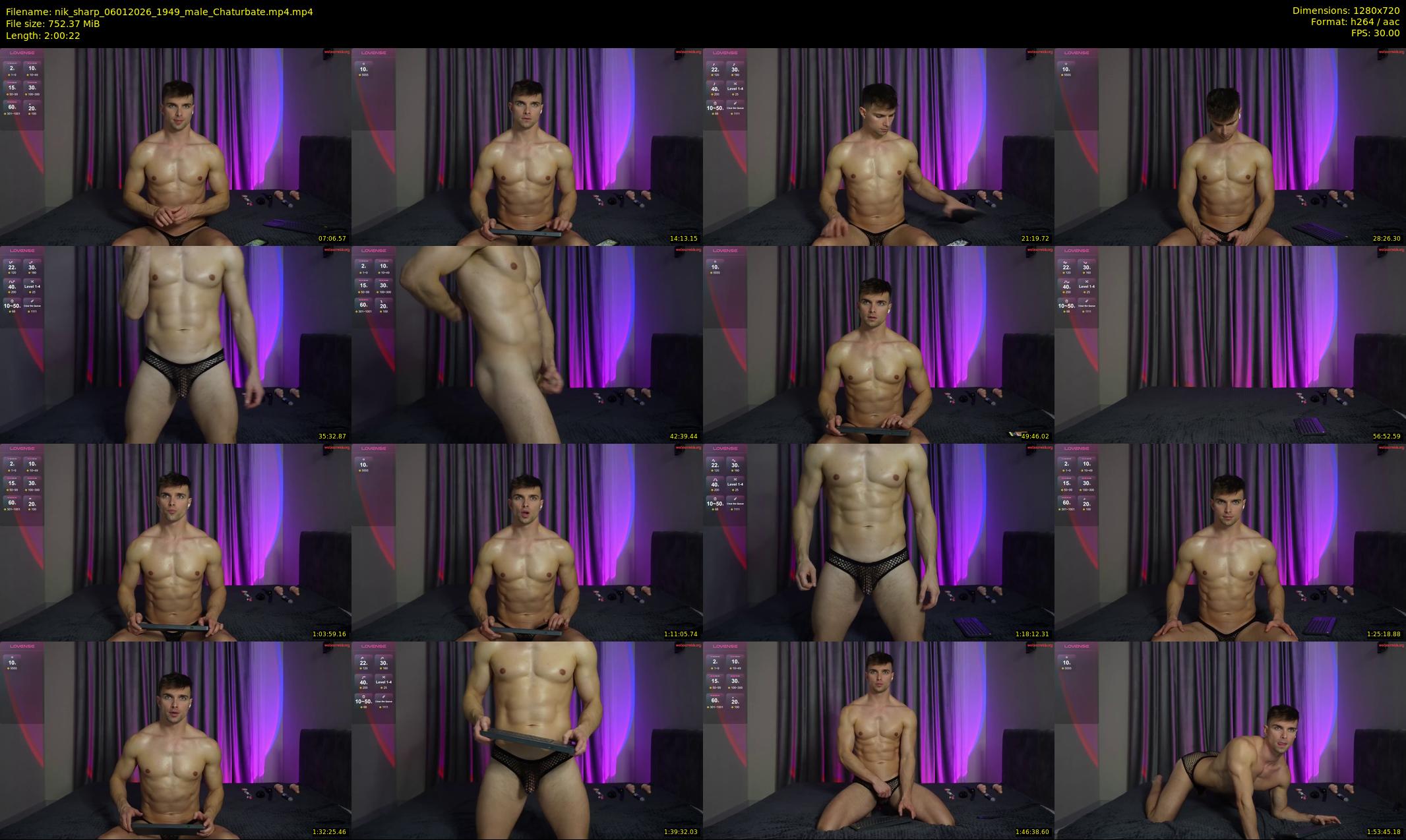 nik_sharp — 121 minute Chaturbate male cam show recording, 720p, Jan 6, 2026