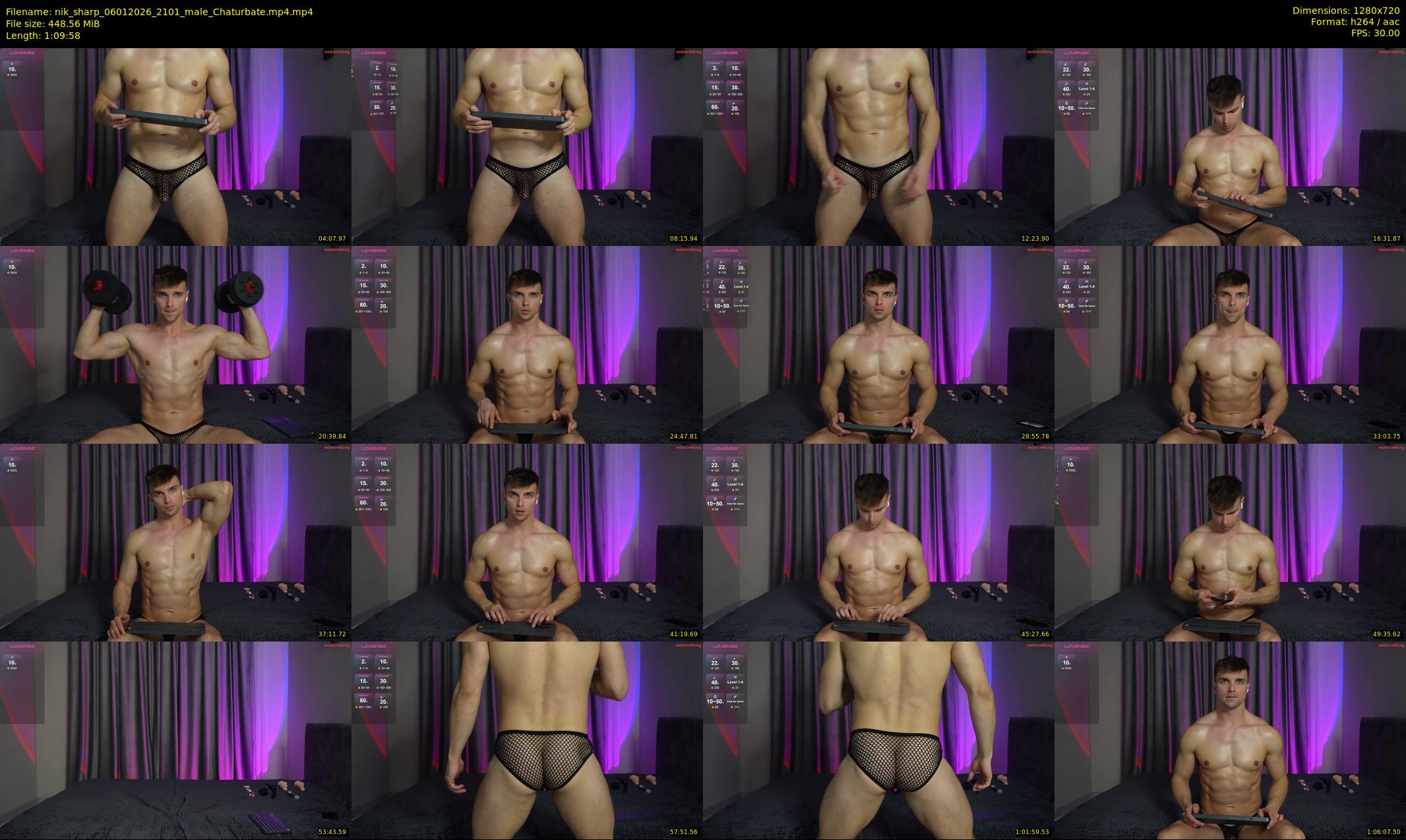 nik_sharp — 70 minute Chaturbate male cam show recording, 720p, Jan 6, 2026