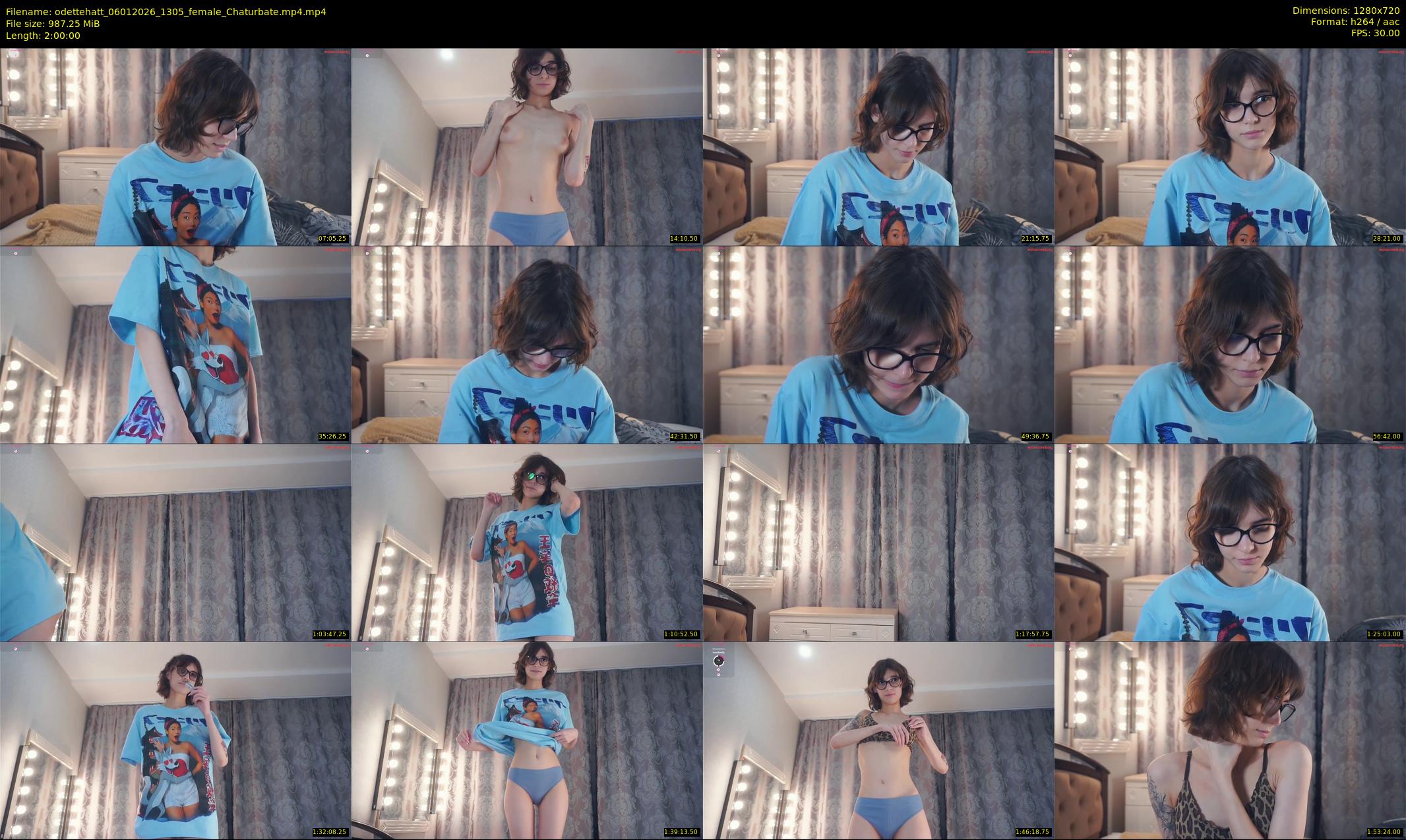 odettehatt — 120 minute Chaturbate female cam show recording, 720p, Jan 6, 2026