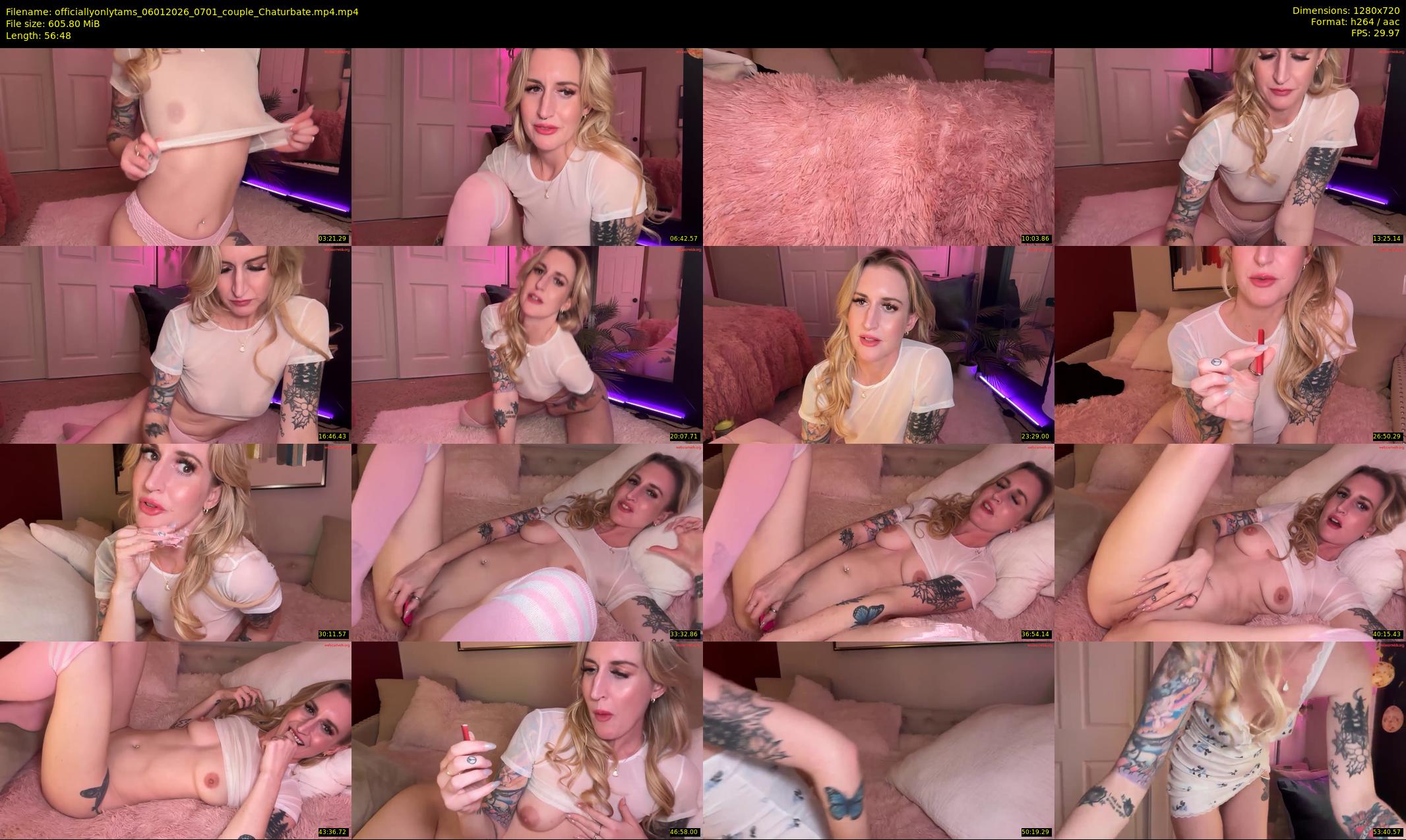 officiallyonlytams — 57 minute Chaturbate female cam show recording, 720p, Jan 6, 2026