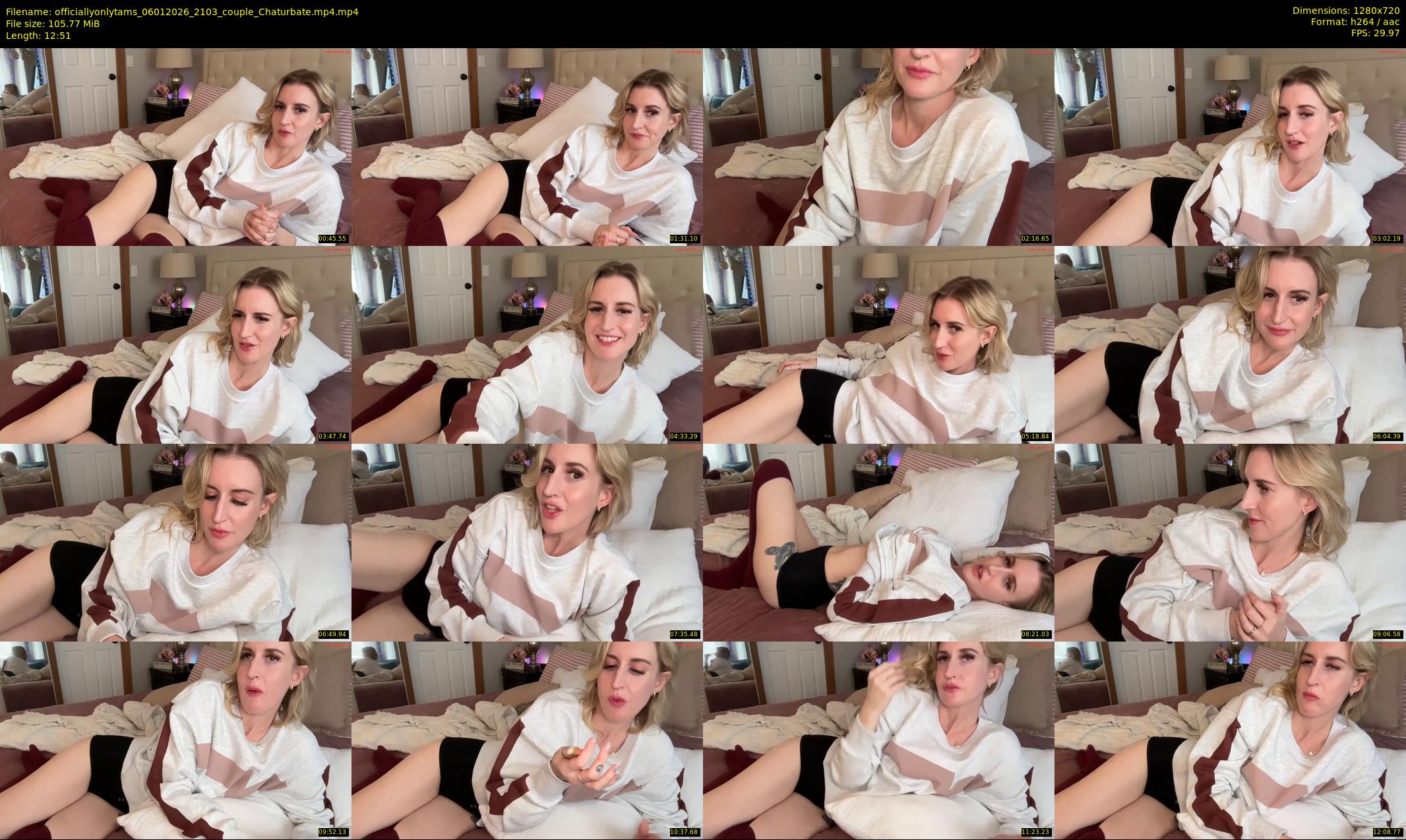 officiallyonlytams — 13 minute Chaturbate female cam show recording, 720p, Jan 6, 2026