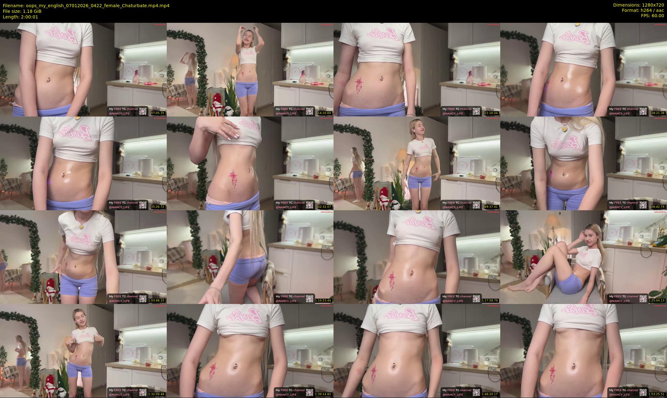 oops_my_english — 121 minute Chaturbate female cam show recording, 720p, Jan 7, 2026