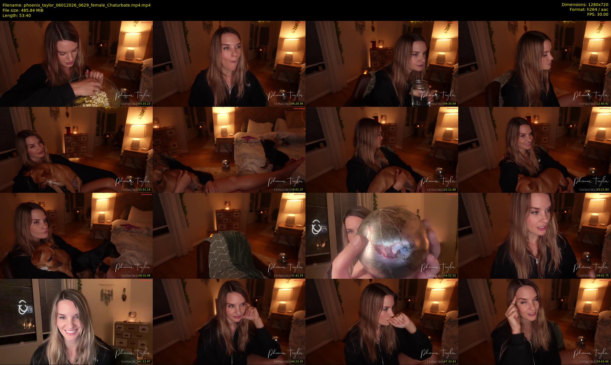 phoenix_taylor — 54 minute Chaturbate female cam show recording, 720p, Jan 6, 2026