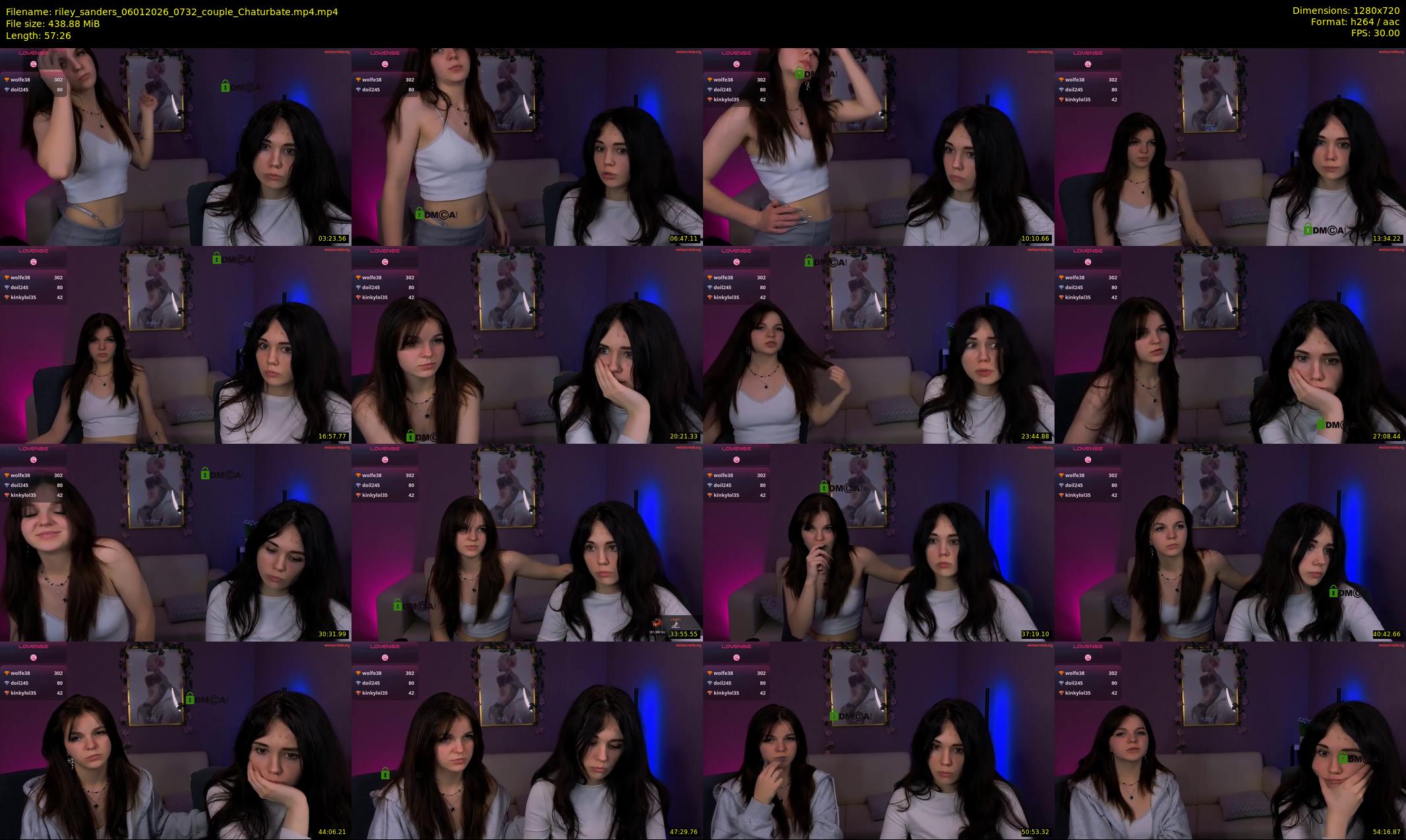 riley_sanders — 58 minute Chaturbate couple cam show recording, 720p, Jan 6, 2026
