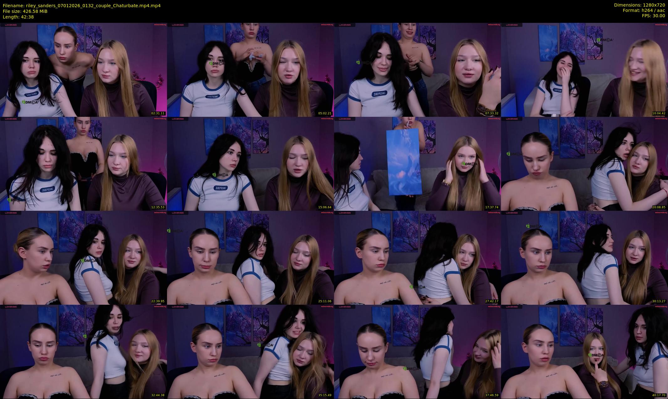 riley_sanders — 43 minute Chaturbate couple cam show recording, 720p, Jan 7, 2026