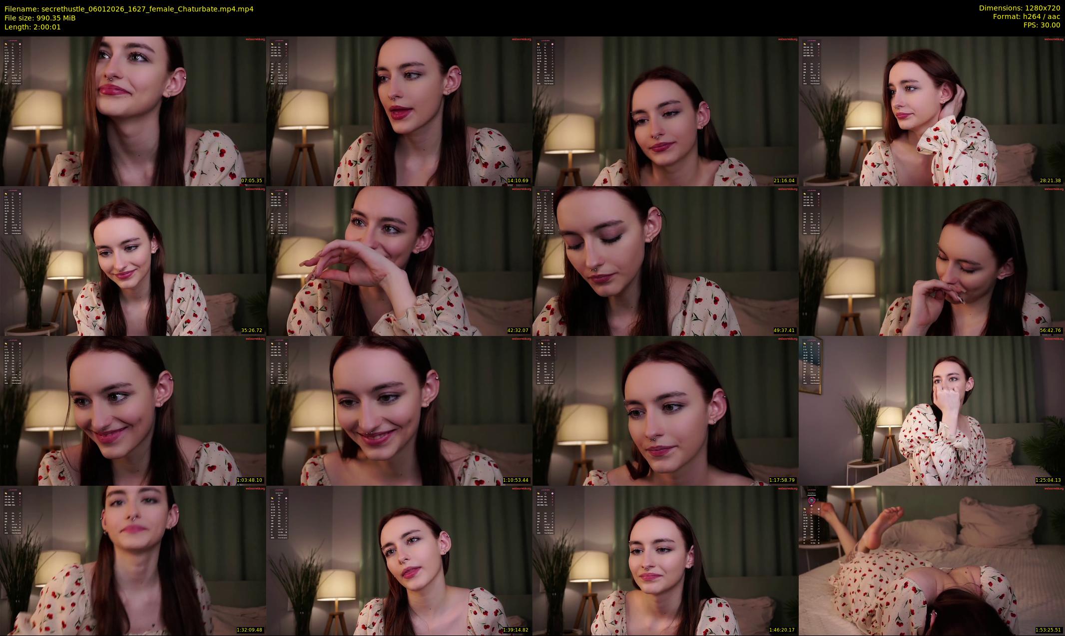 secrethustle — 121 minute Chaturbate female cam show recording, 720p, Jan 6, 2026
