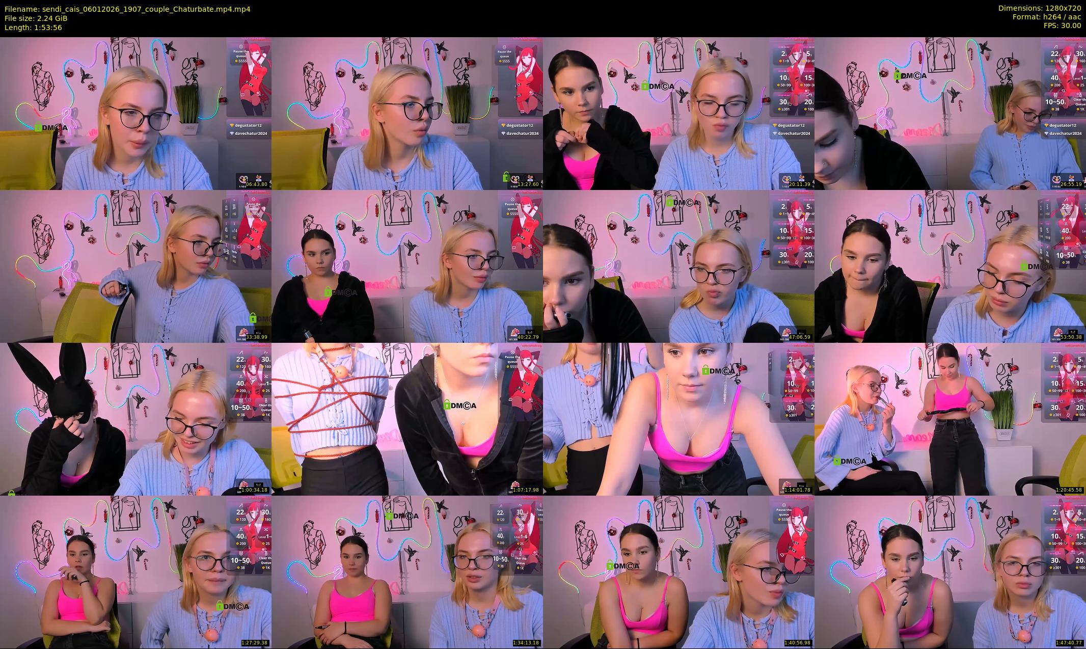 sendi_cais — 114 minute Chaturbate female cam show recording, 720p, Jan 6, 2026