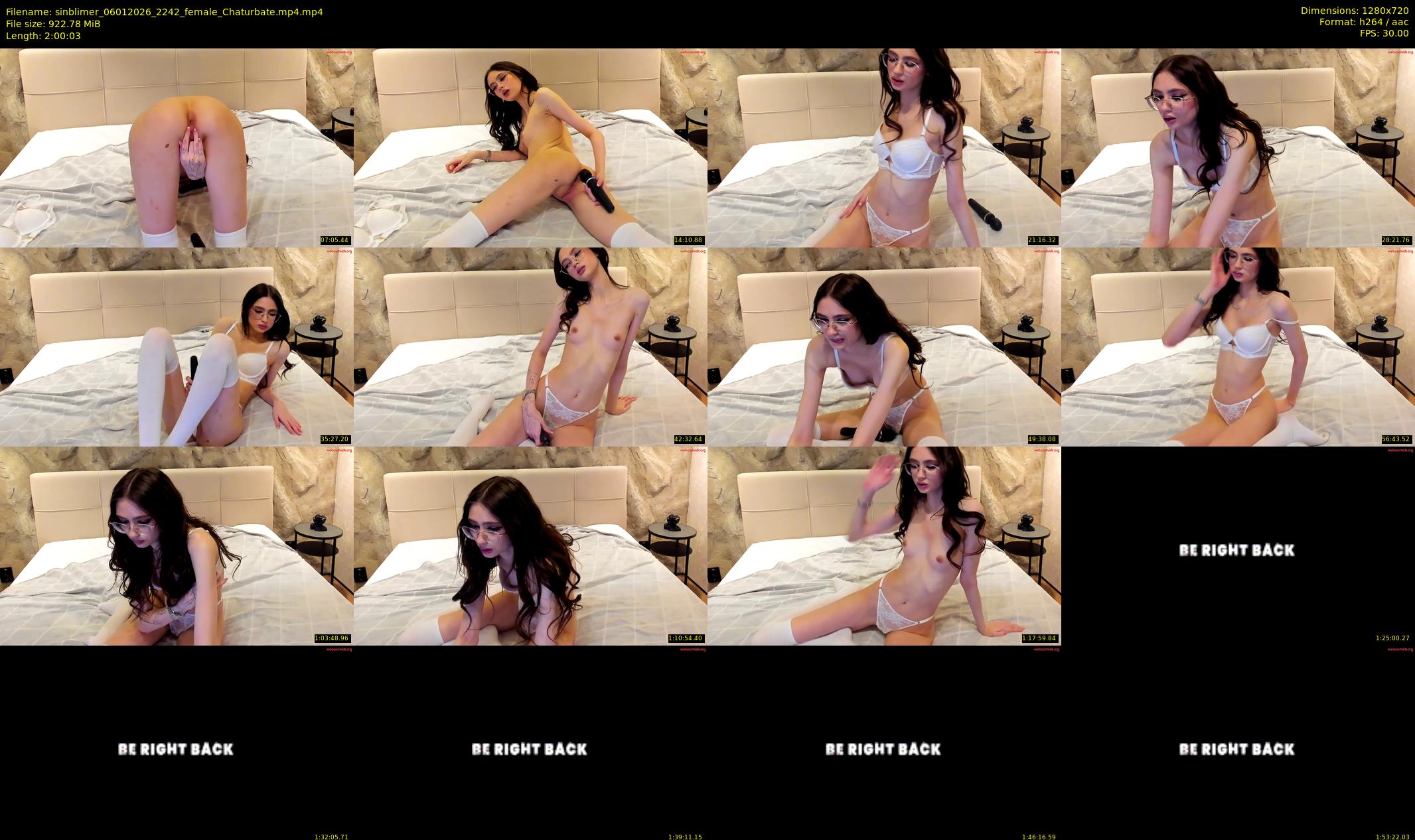 sinblimer — 121 minute Chaturbate female cam show recording, 720p, Jan 6, 2026