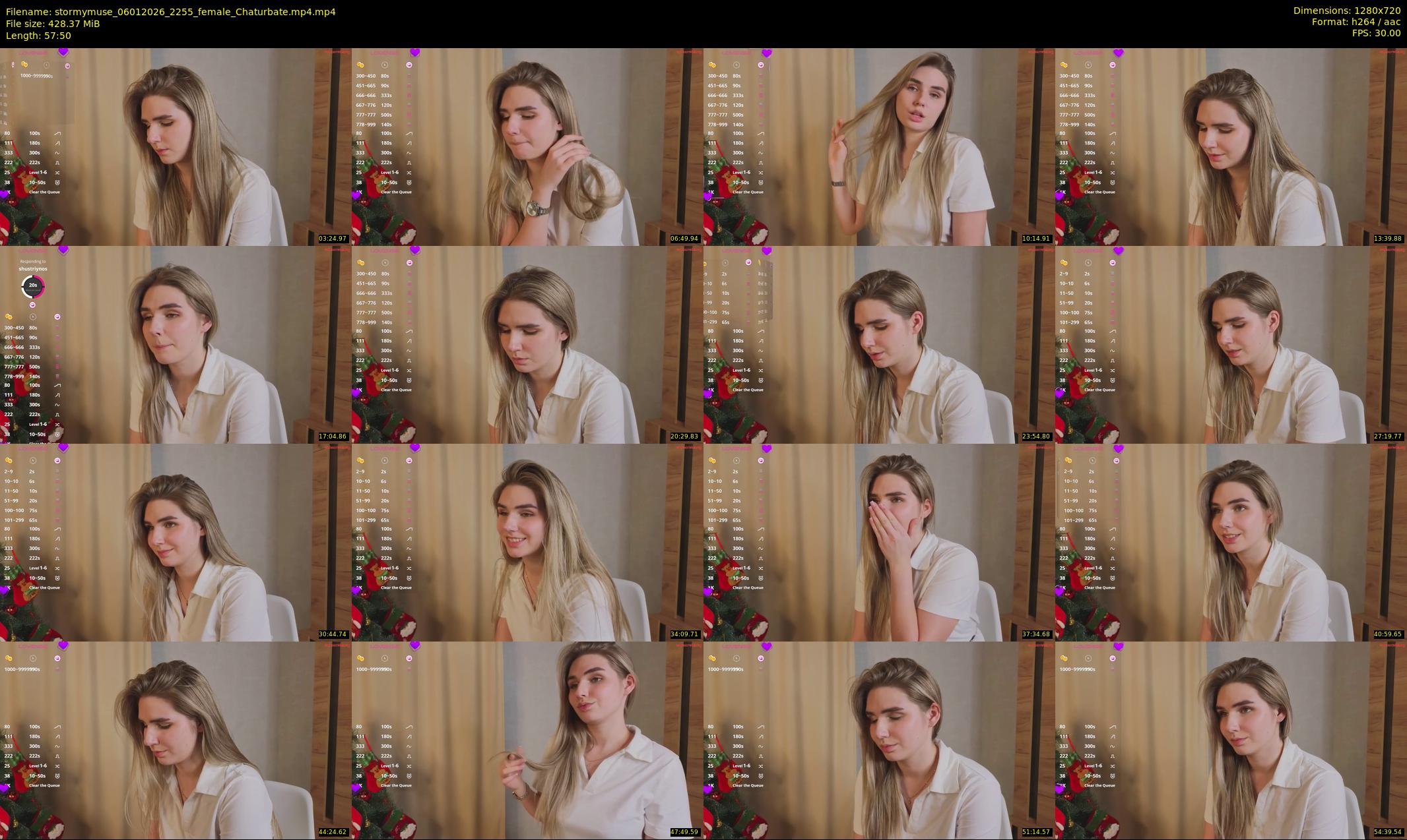 stormymuse — 58 minute Chaturbate female cam show recording, 720p, Jan 6, 2026