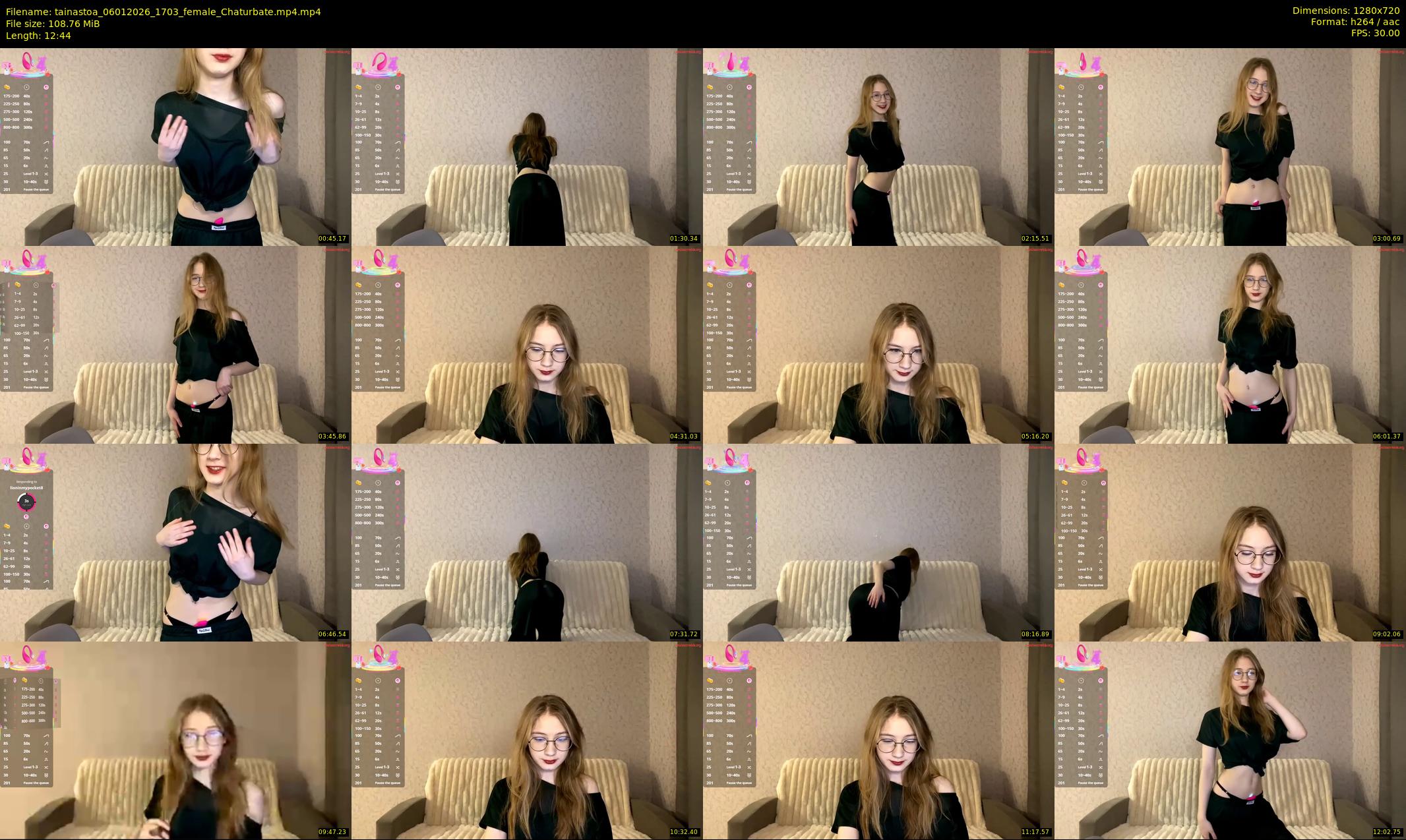 tainastoa — 13 minute Chaturbate female cam show recording, 720p, Jan 6, 2026