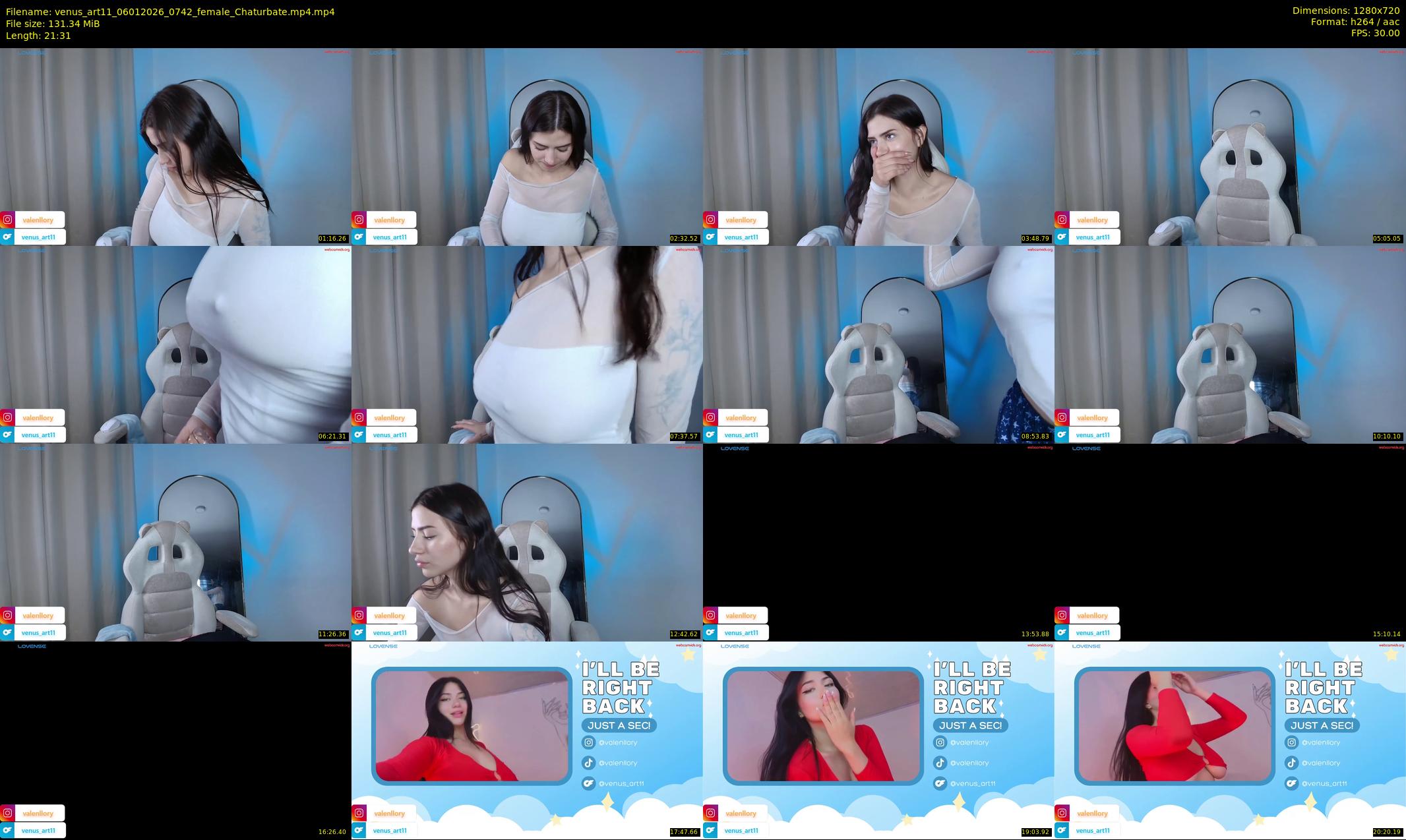 venus_art11 — 22 minute Chaturbate female cam show recording, 720p, Jan 6, 2026