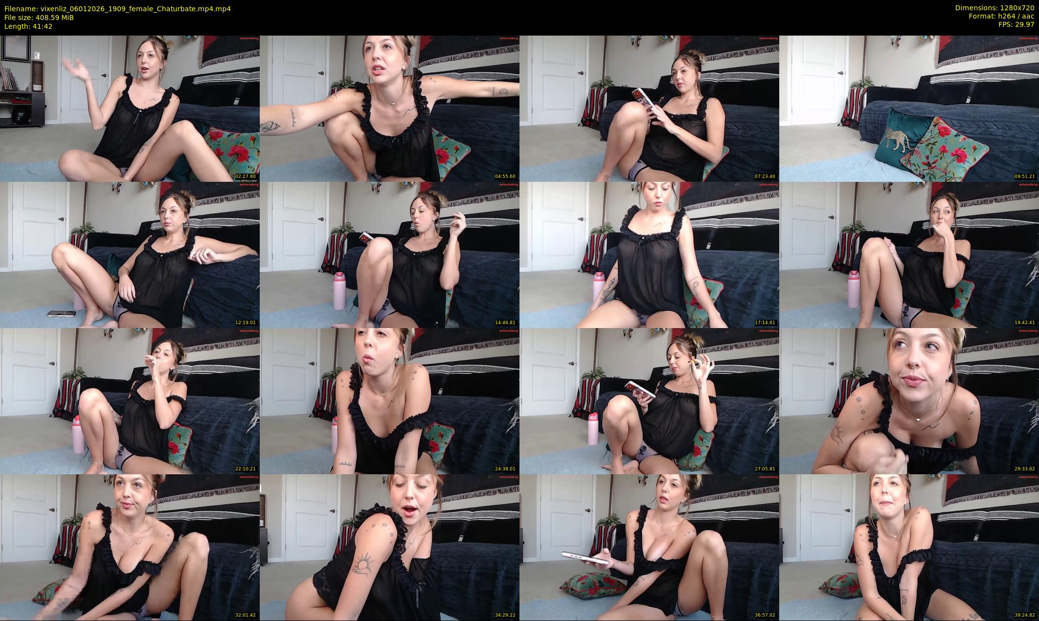 vixenliz — 42 minute Chaturbate female cam show recording, 720p, Jan 6, 2026