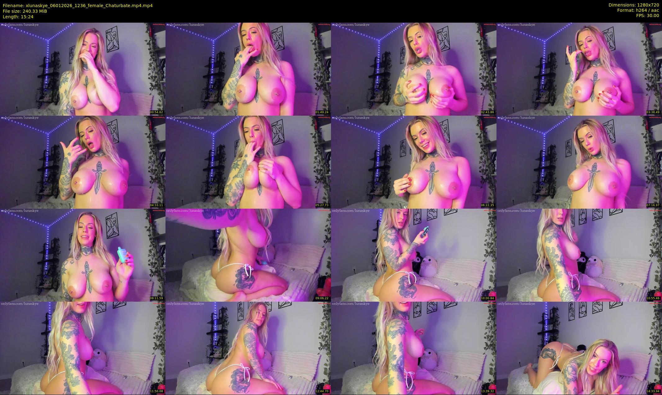 xlunaskye — 16 minute Chaturbate female cam show recording, 720p, Jan 6, 2026