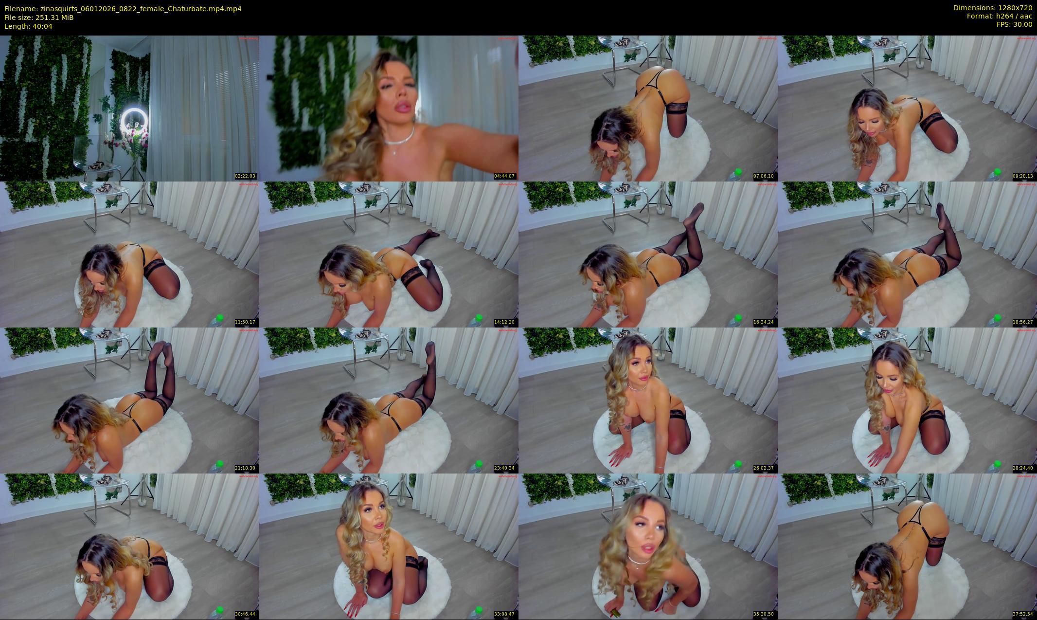 zinasquirts — 41 minute Chaturbate female cam show recording, 720p, Jan 6, 2026