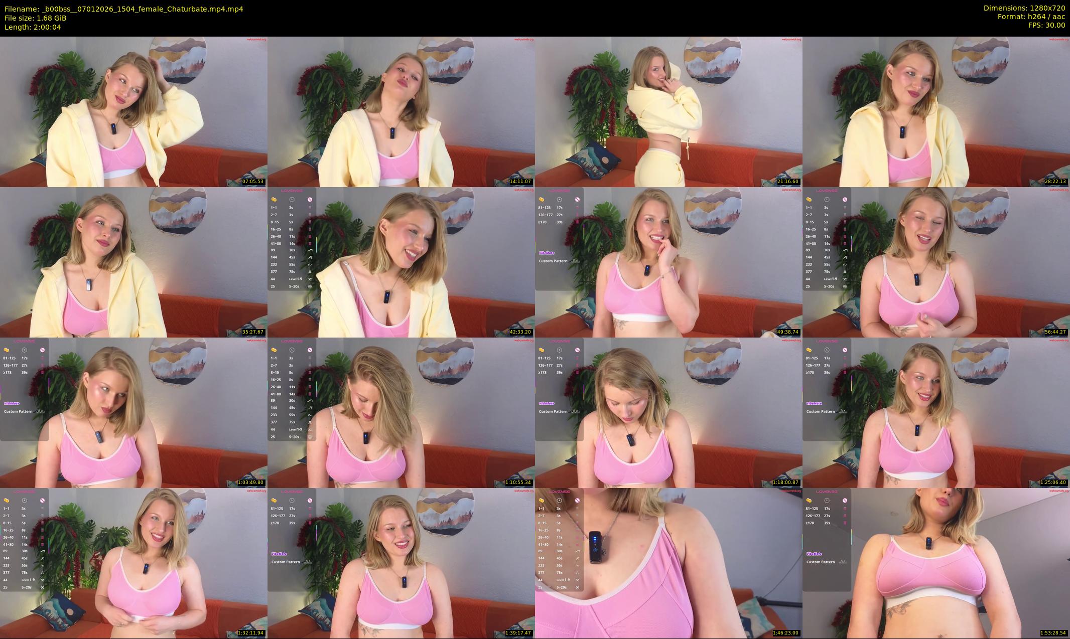 _b00bss_ — 121 minute Chaturbate female cam show recording, 720p, Jan 7, 2026