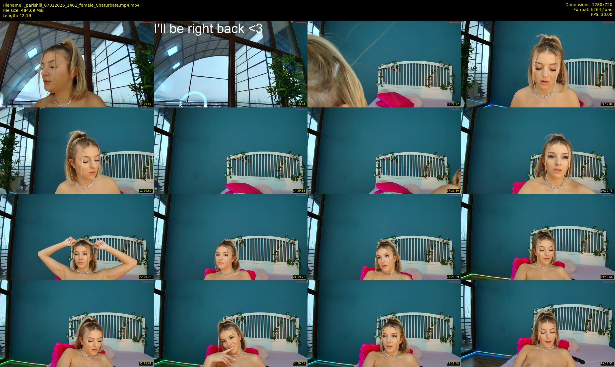 _parishill — 43 minute Chaturbate female cam show recording, 720p, Jan 7, 2026