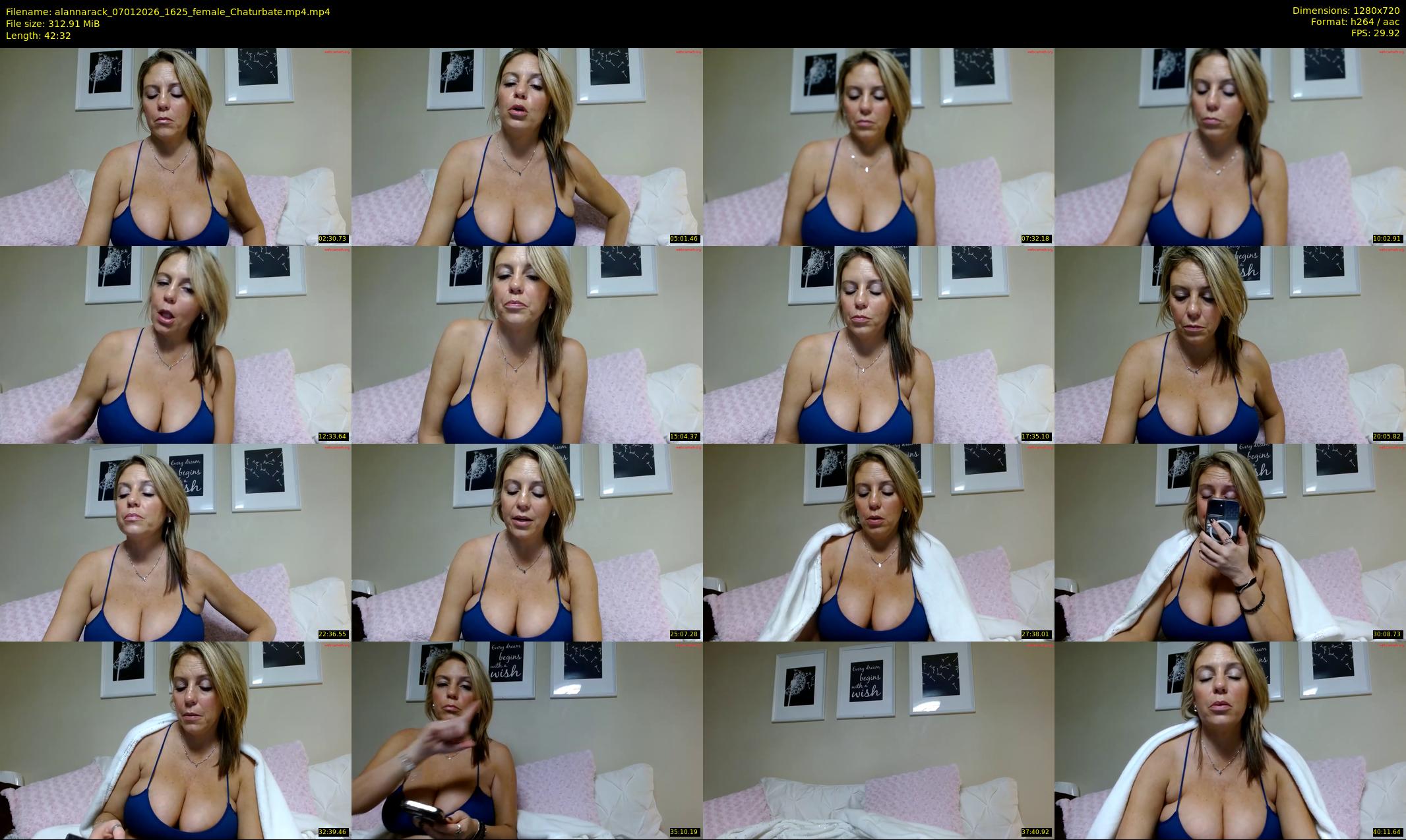 alannarack — 43 minute Chaturbate female cam show recording, 720p, Jan 7, 2026