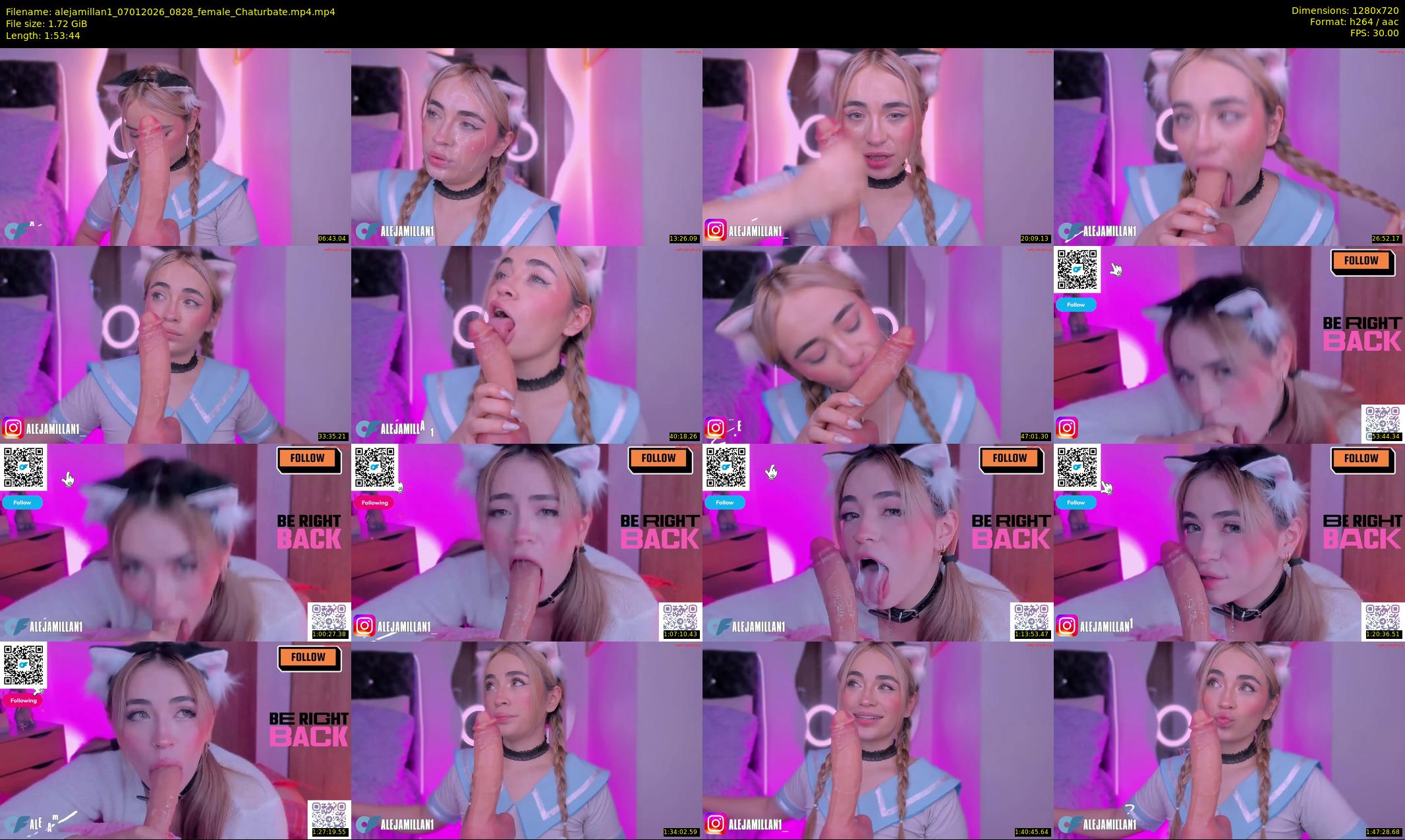 alejamillan1 — 114 minute Chaturbate female cam show recording, 720p, Jan 7, 2026