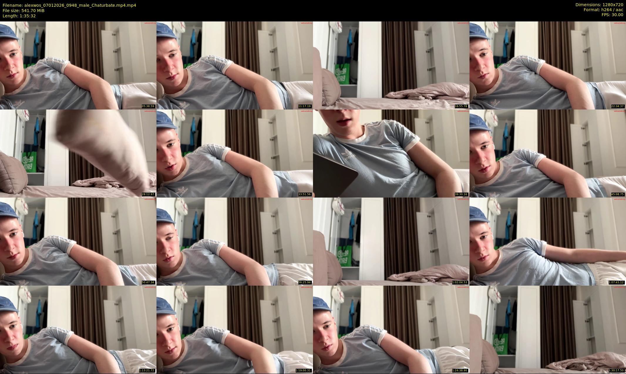 alexwos — 96 minute Chaturbate male cam show recording, 720p, Jan 7, 2026