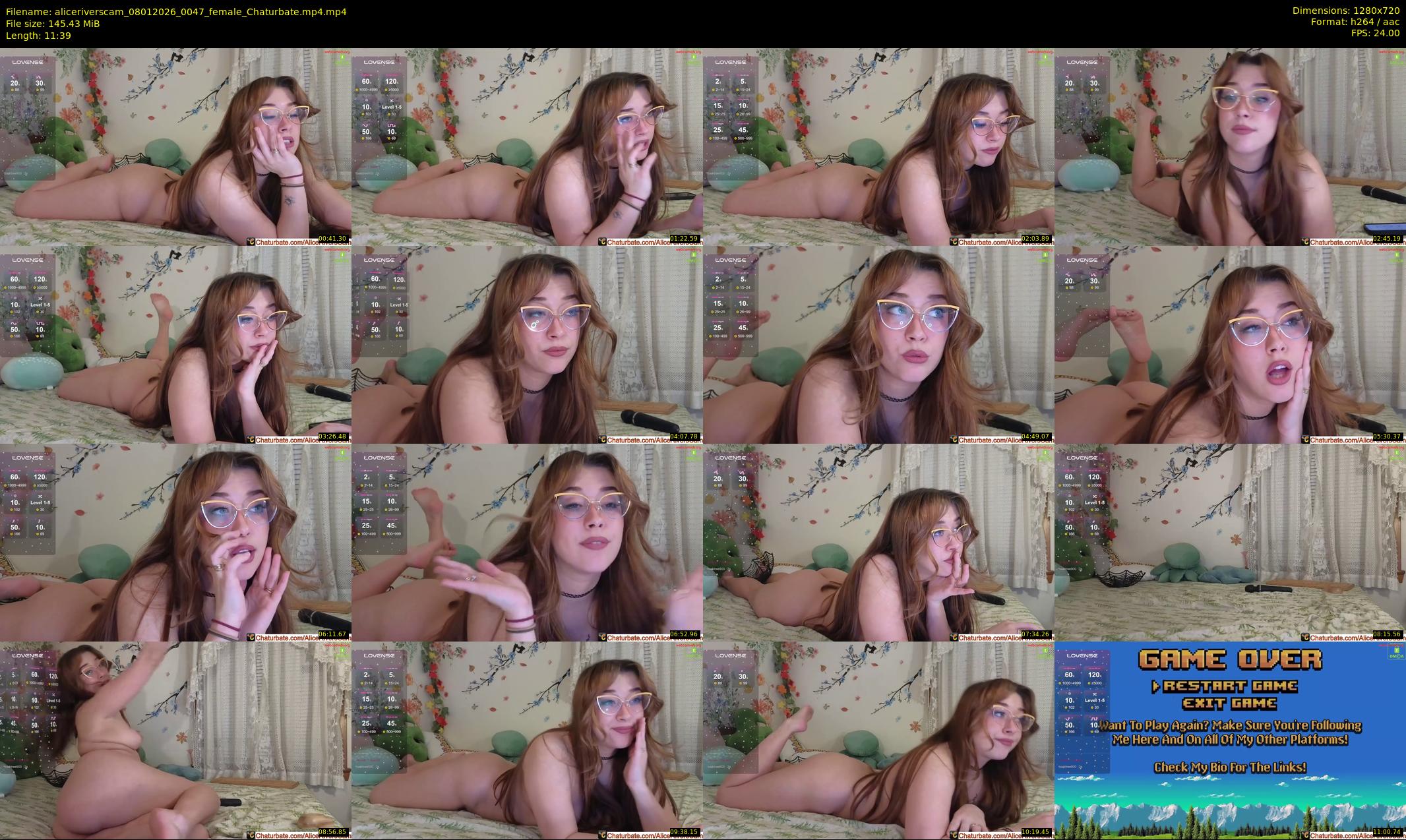 aliceriverscam — 12 minute Chaturbate female cam show recording, 720p, Jan 8, 2026