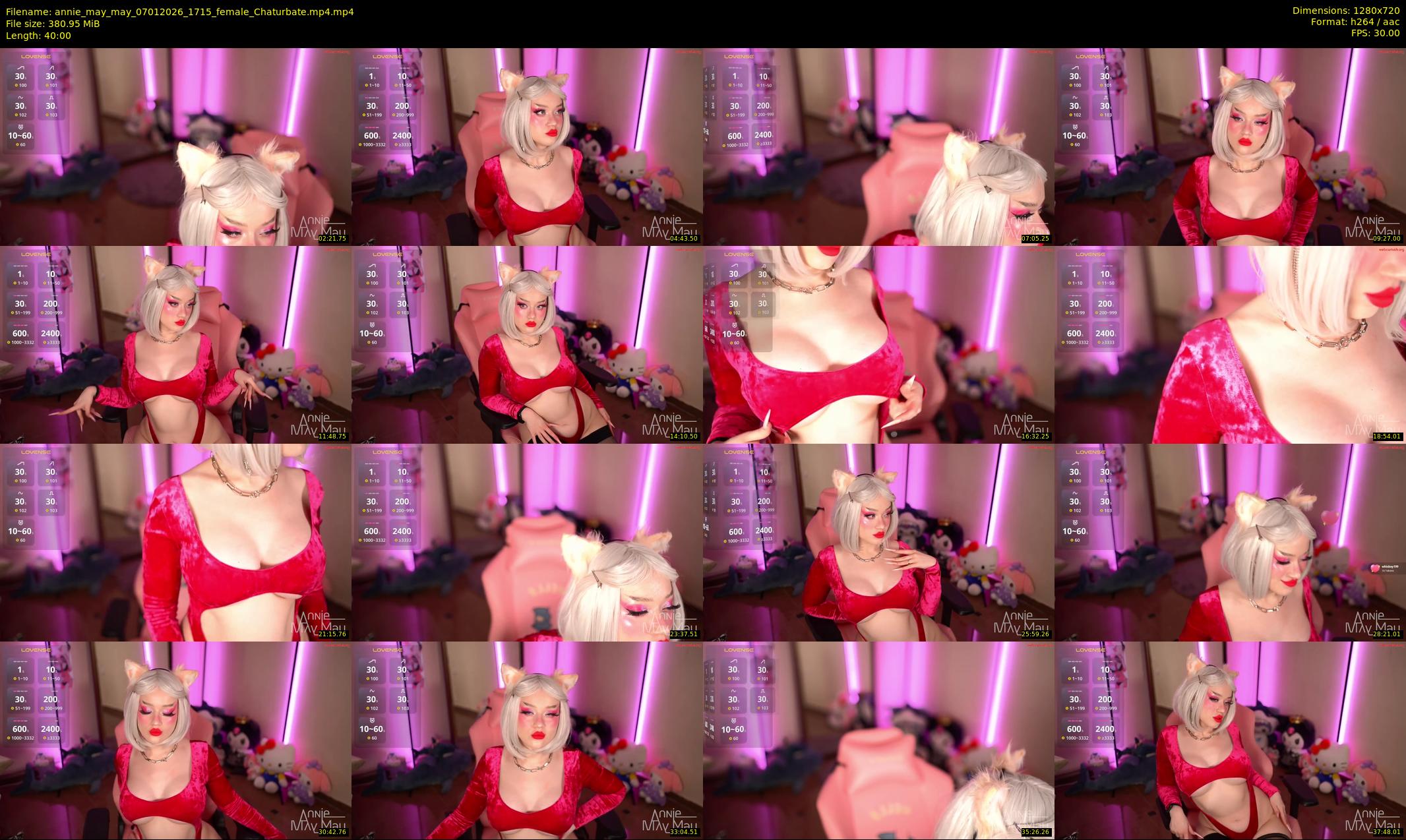 annie_may_may — 40 minute Chaturbate female cam show recording, 720p, Jan 7, 2026