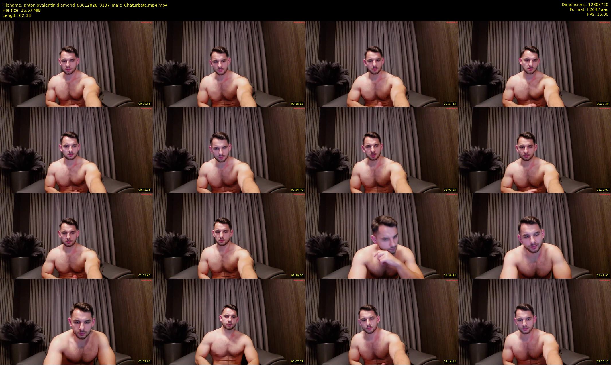 antoniovalentinidiamond — 3 minute Chaturbate male cam show recording, 720p, Jan 8, 2026