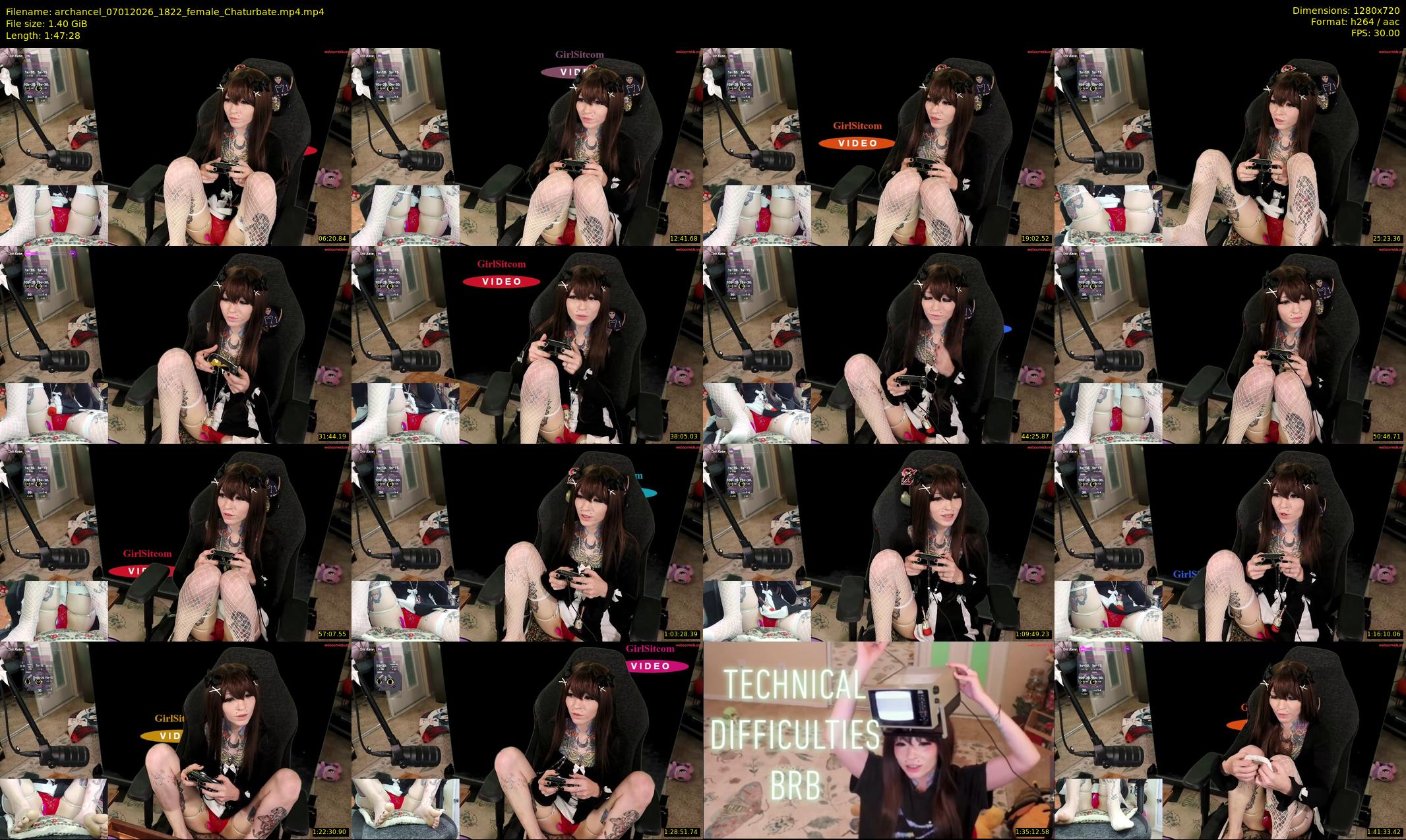 archancel — 108 minute Chaturbate female cam show recording, 720p, Jan 7, 2026