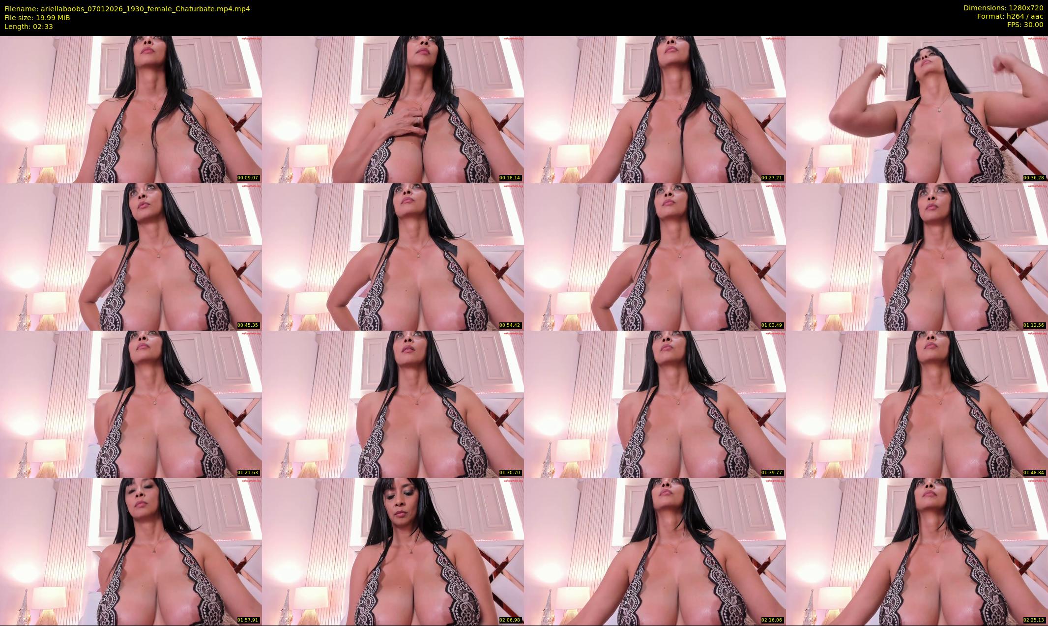 ariellaboobs — 3 minute Chaturbate female cam show recording, 720p, Jan 7, 2026