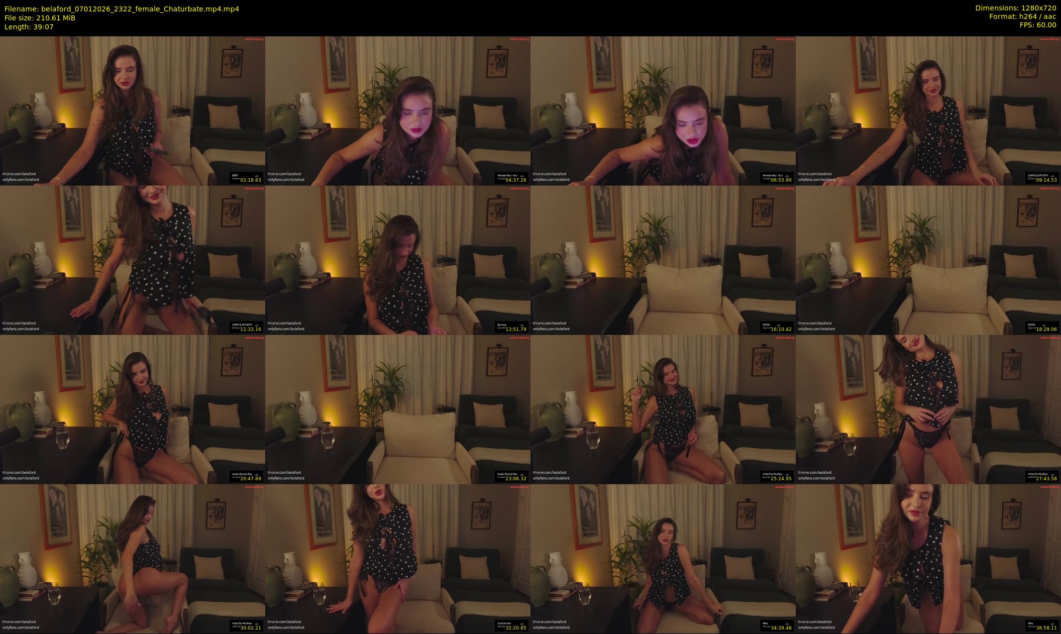 belaford — 40 minute Chaturbate female cam show recording, 720p, Jan 7, 2026