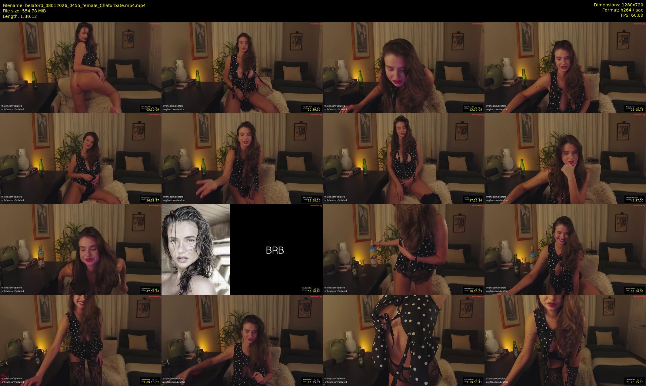 belaford — 91 minute Chaturbate female cam show recording, 720p, Jan 8, 2026