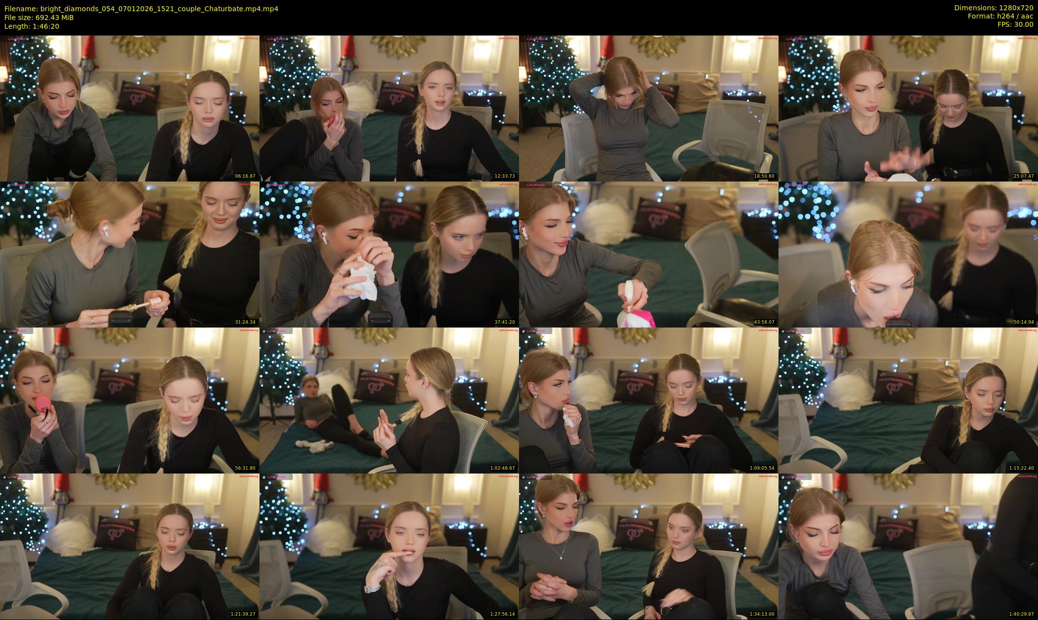 bright_diamonds_054 — 107 minute Chaturbate couple cam show recording, 720p, Jan 7, 2026