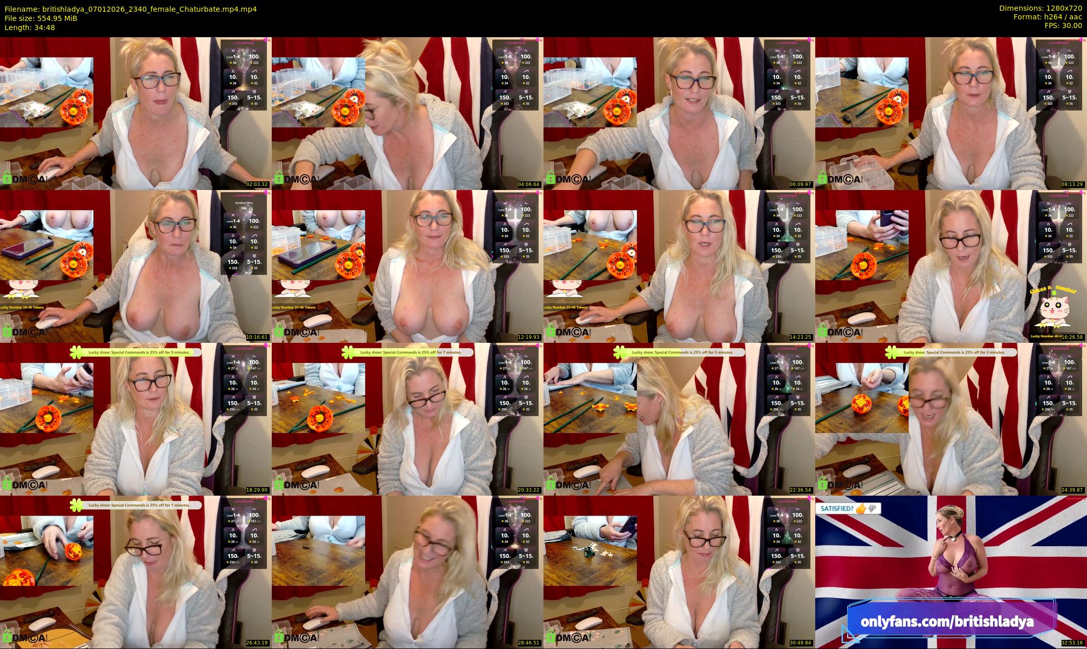 britishladya — 35 minute Chaturbate female cam show recording, 720p, Jan 7, 2026