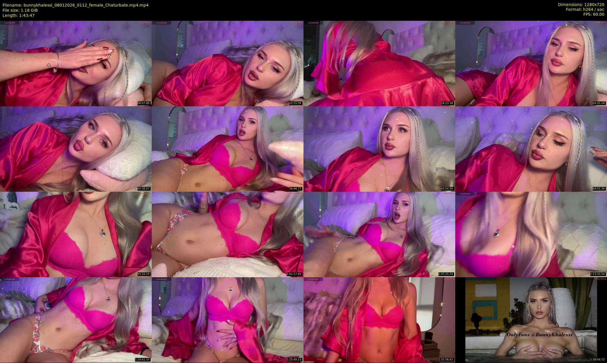 bunnykhalessi — 104 minute Chaturbate female cam show recording, 720p, Jan 8, 2026