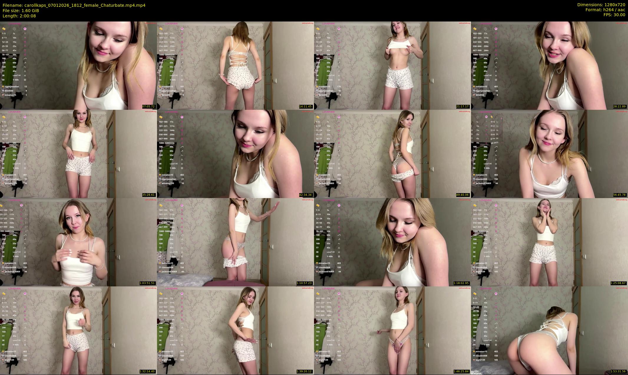 carollkaps — 121 minute Chaturbate female cam show recording, 720p, Jan 7, 2026