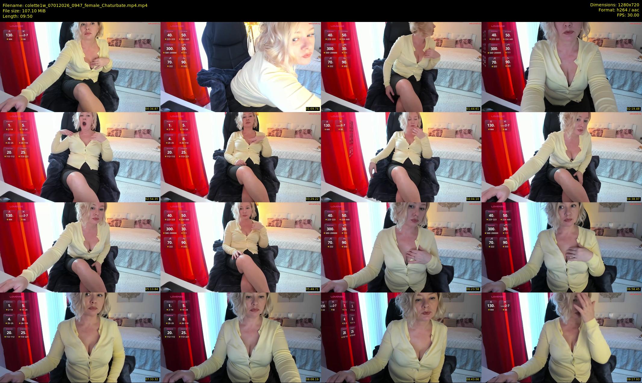 colette1w — 10 minute Chaturbate female cam show recording, 720p, Jan 7, 2026