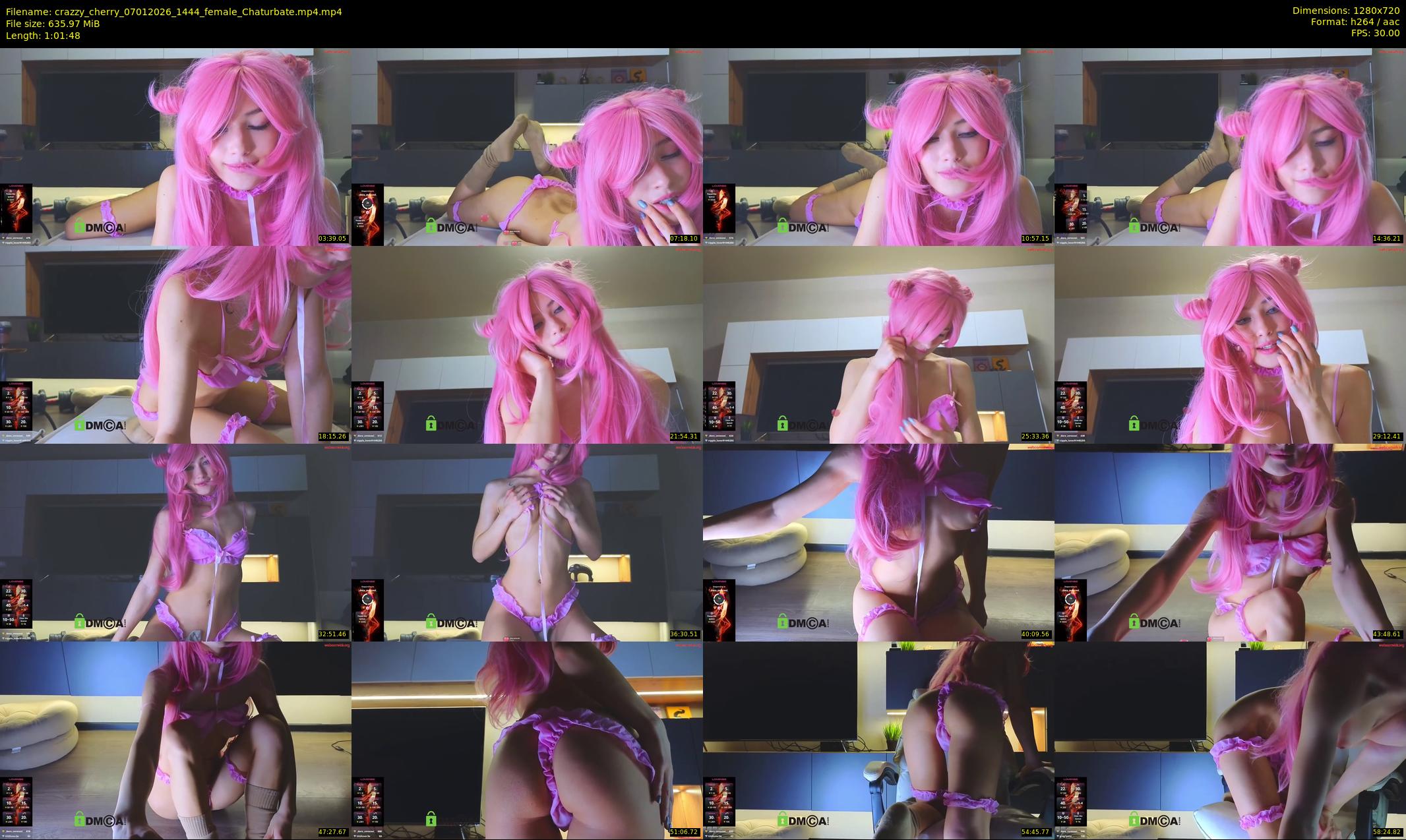 crazzy_cherry — 62 minute Chaturbate female cam show recording, 720p, Jan 7, 2026