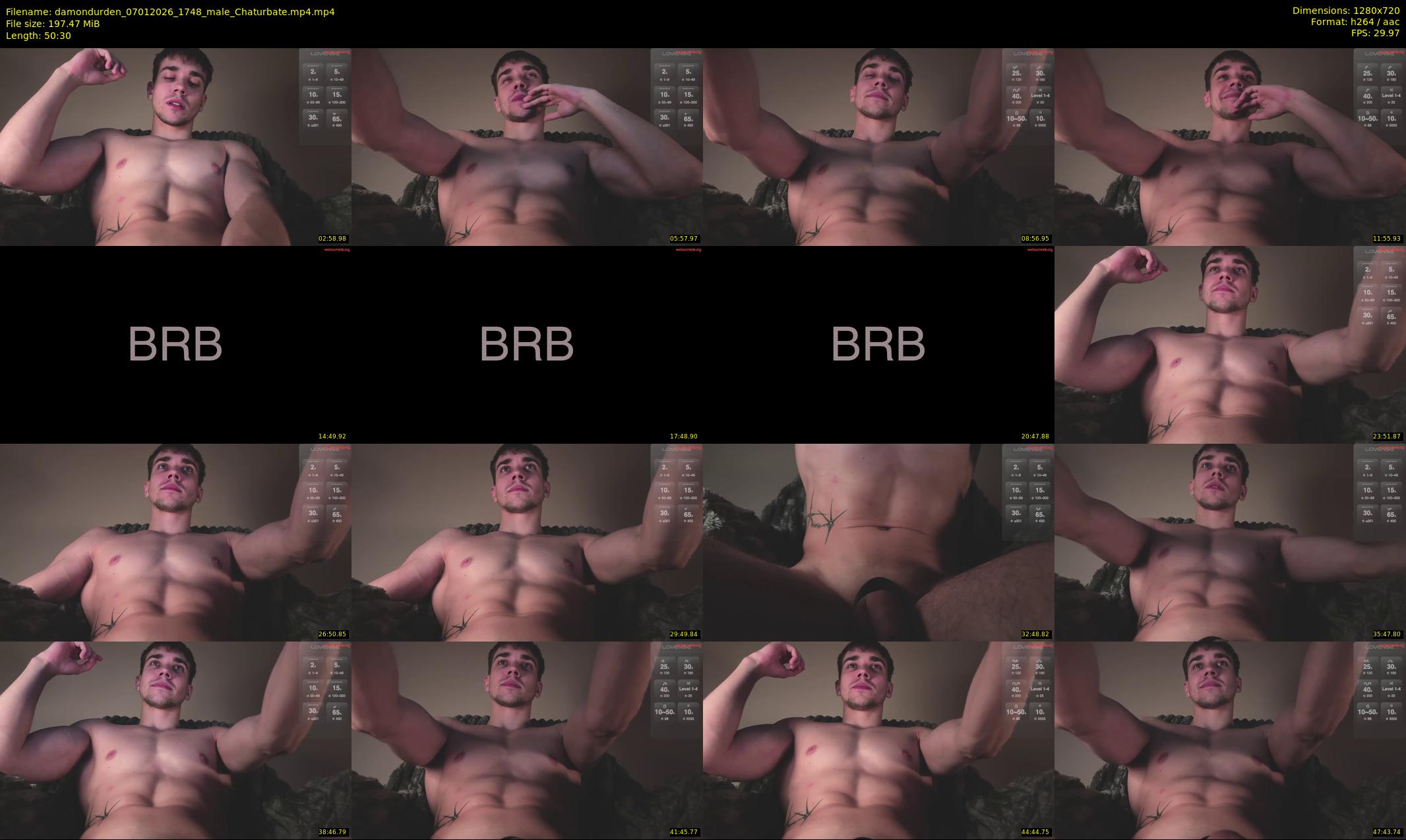 damondurden — 51 minute Chaturbate male cam show recording, 720p, Jan 7, 2026