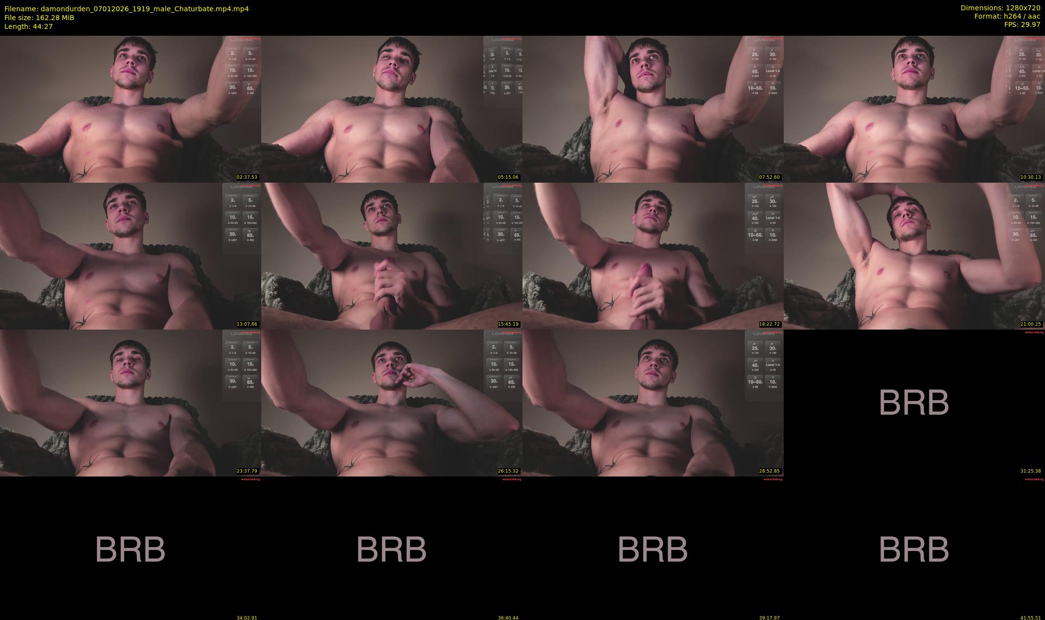 damondurden — 45 minute Chaturbate male cam show recording, 720p, Jan 7, 2026