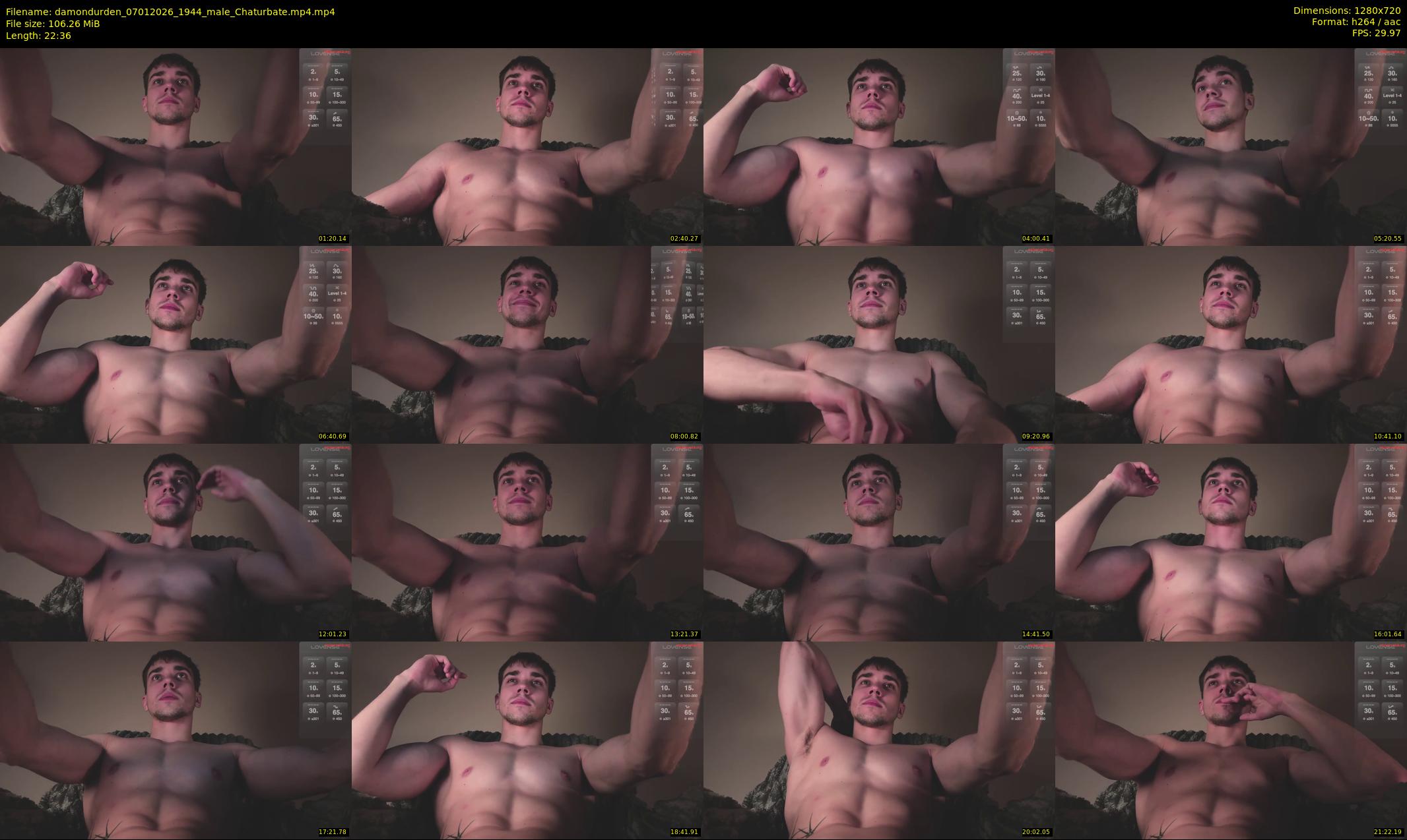 damondurden — 23 minute Chaturbate male cam show recording, 720p, Jan 7, 2026