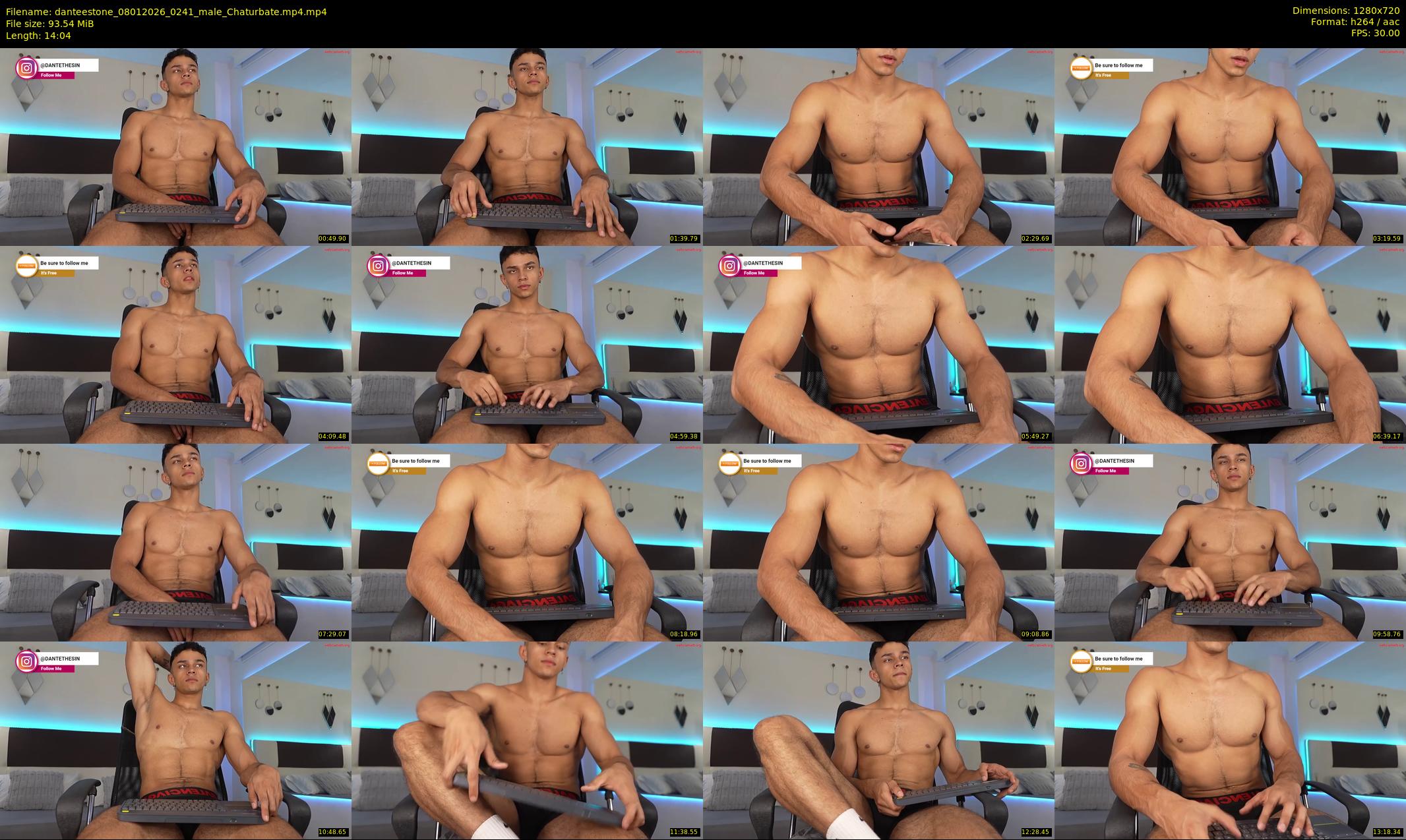 danteestone — 15 minute Chaturbate male cam show recording, 720p, Jan 8, 2026