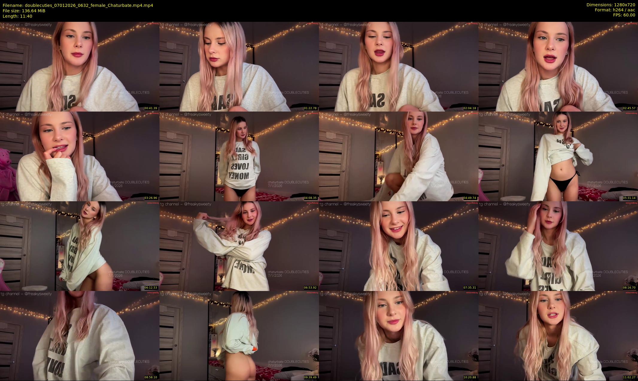 doublecuties — 12 minute Chaturbate couple cam show recording, 720p, Jan 7, 2026