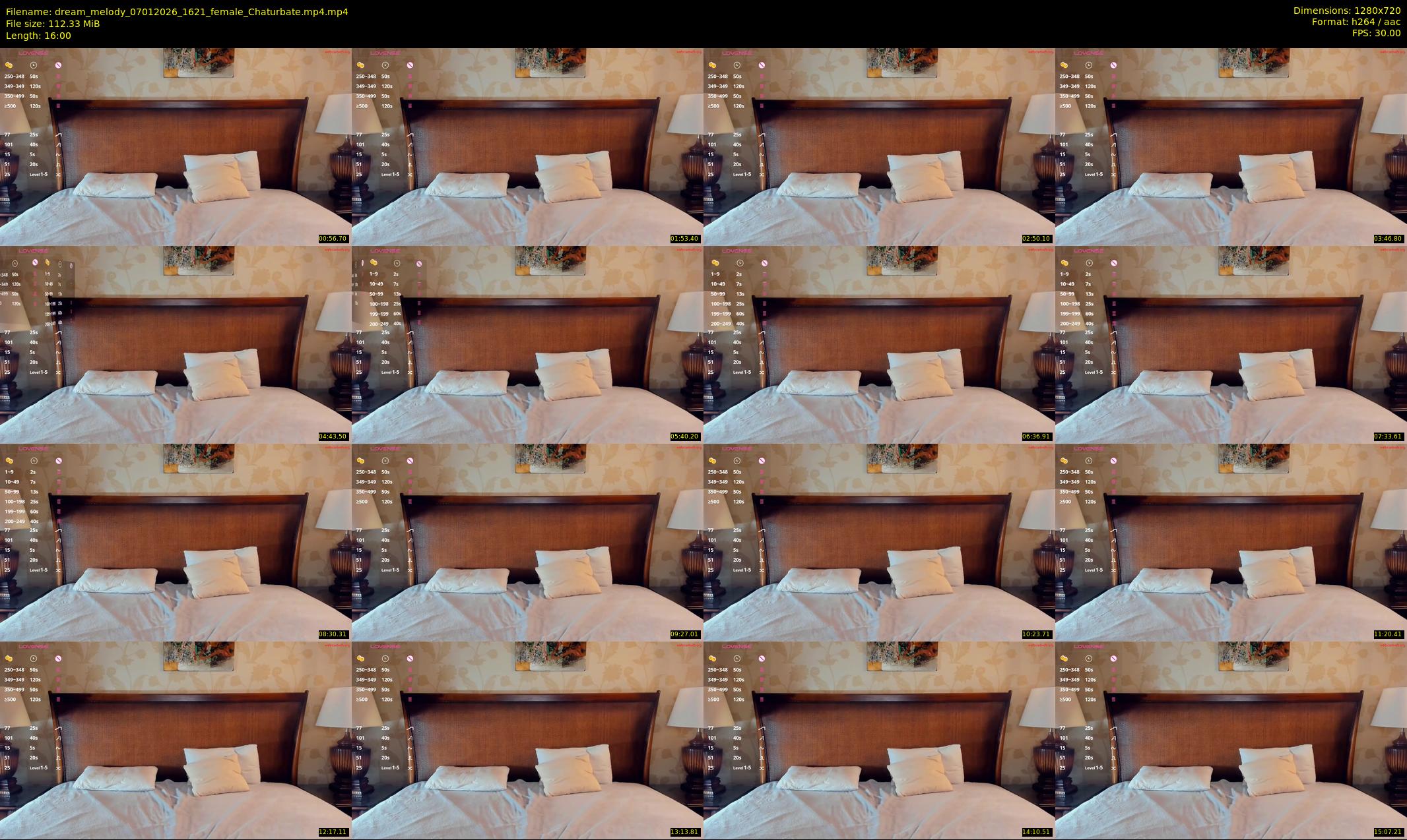 dream_melody — 16 minute Chaturbate female cam show recording, 720p, Jan 7, 2026