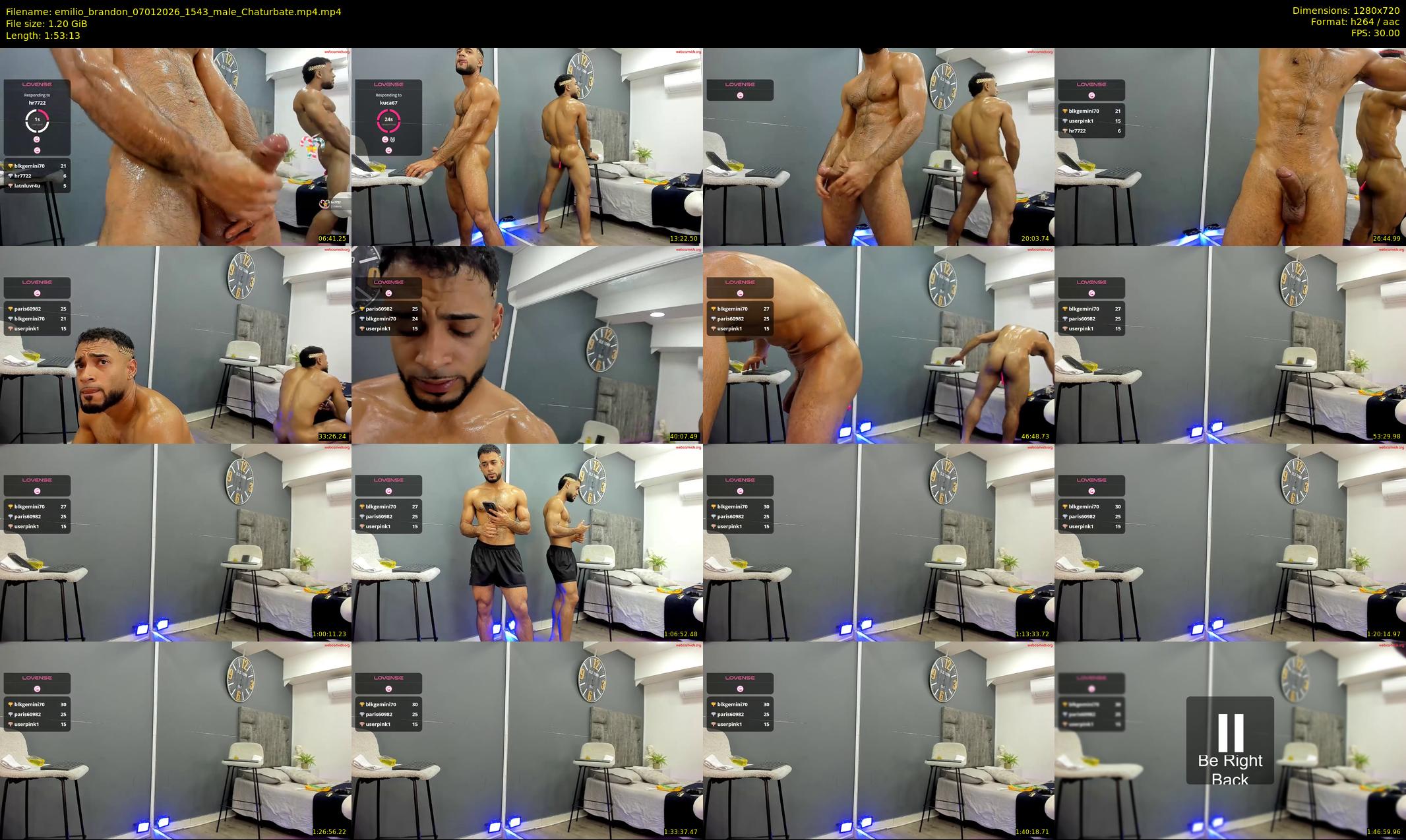 emilio_brandon — 114 minute Chaturbate male cam show recording, 720p, Jan 7, 2026